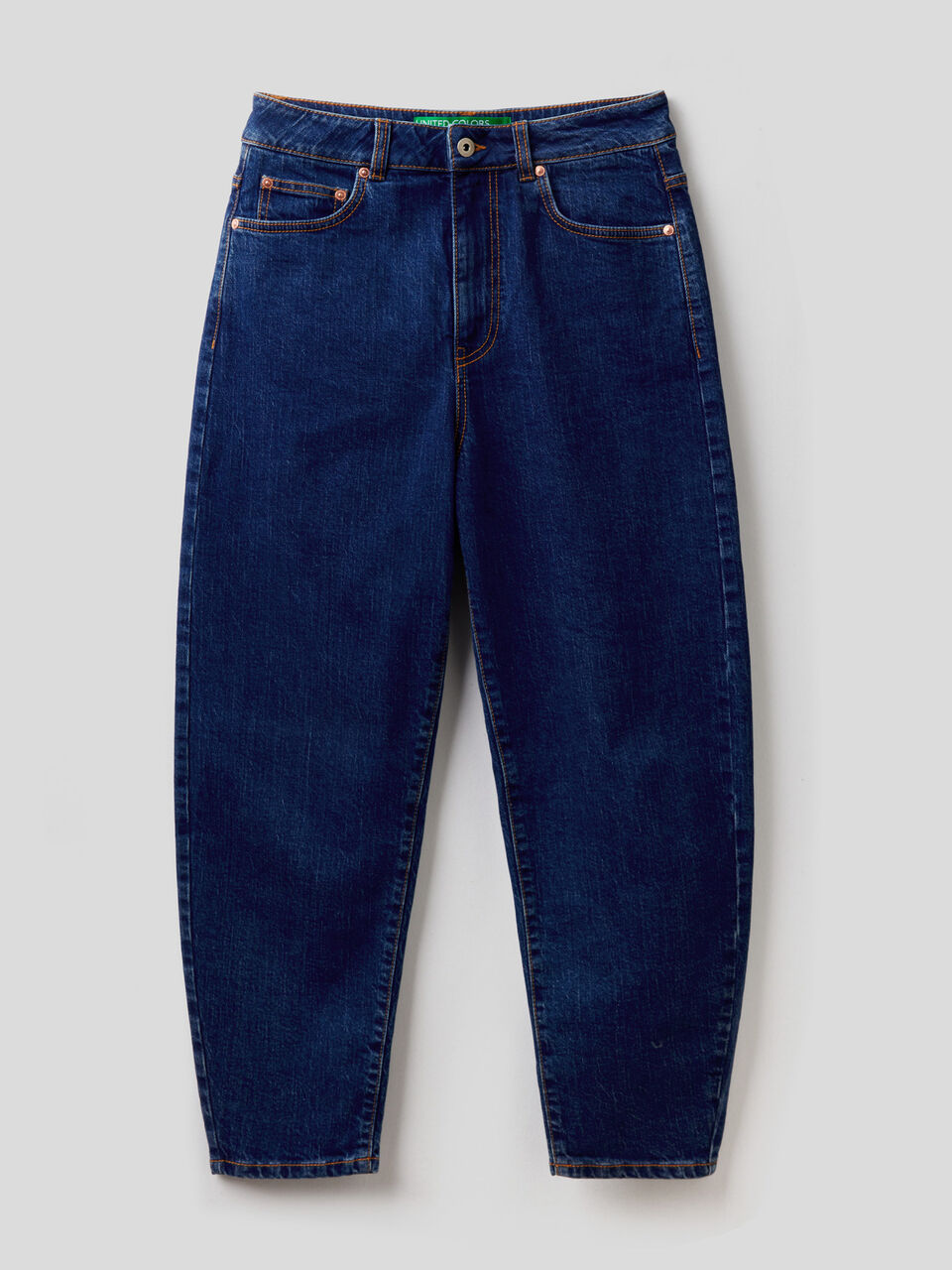100% cotton balloon fit jeans image number 1