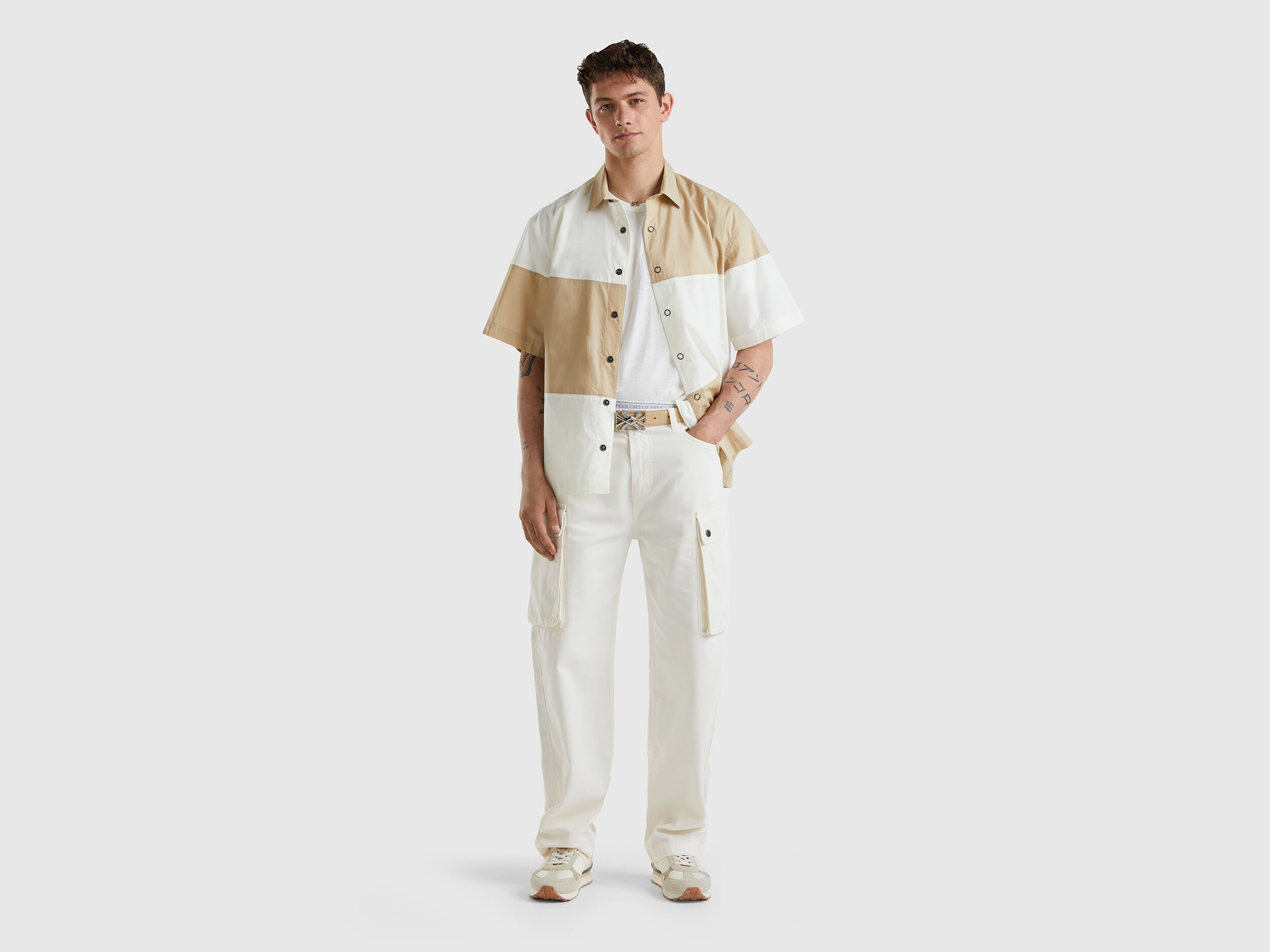 White Ginerva cotton cargo trousers | Agolde | MATCHES UK