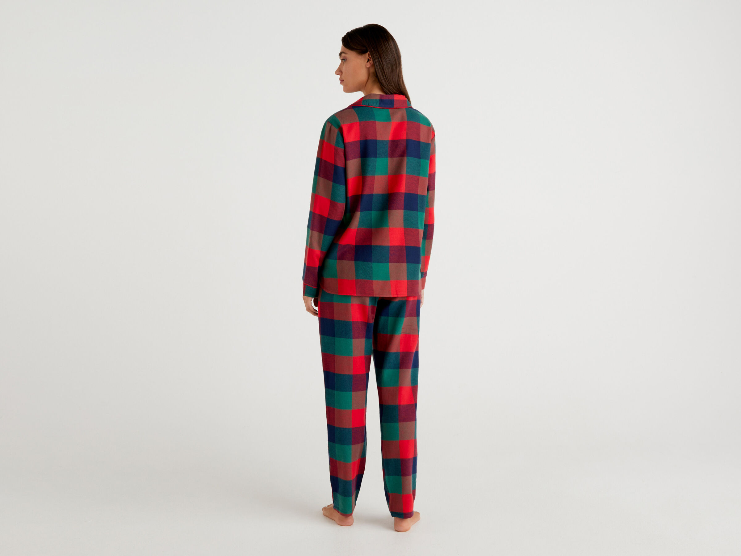 Open check pyjamas in flannel image number 2