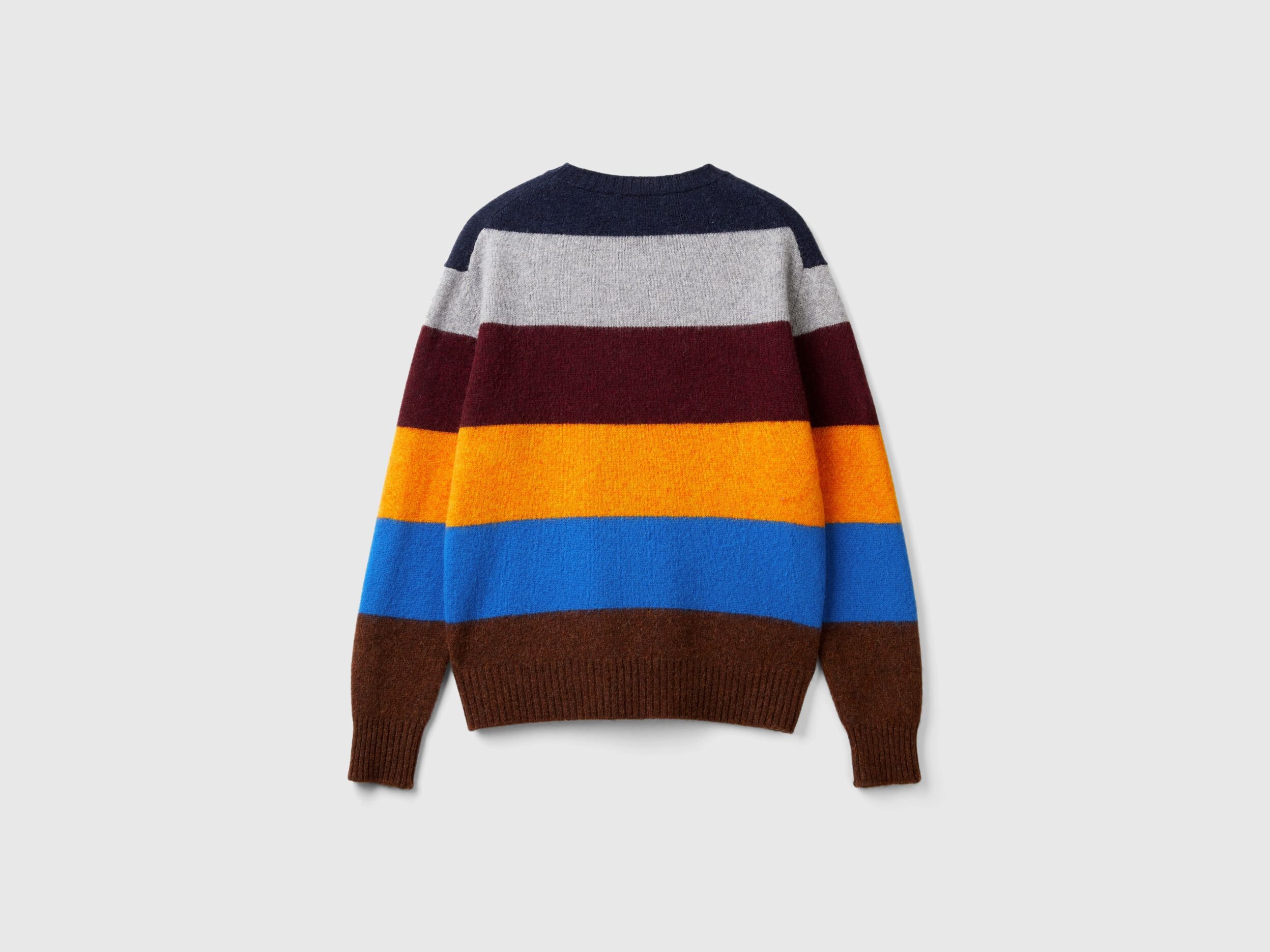 2024 お歳暮【公式】 - 人気ブランド - wool Shetland pure in sweater Striped Multi-color Benetton | トップス