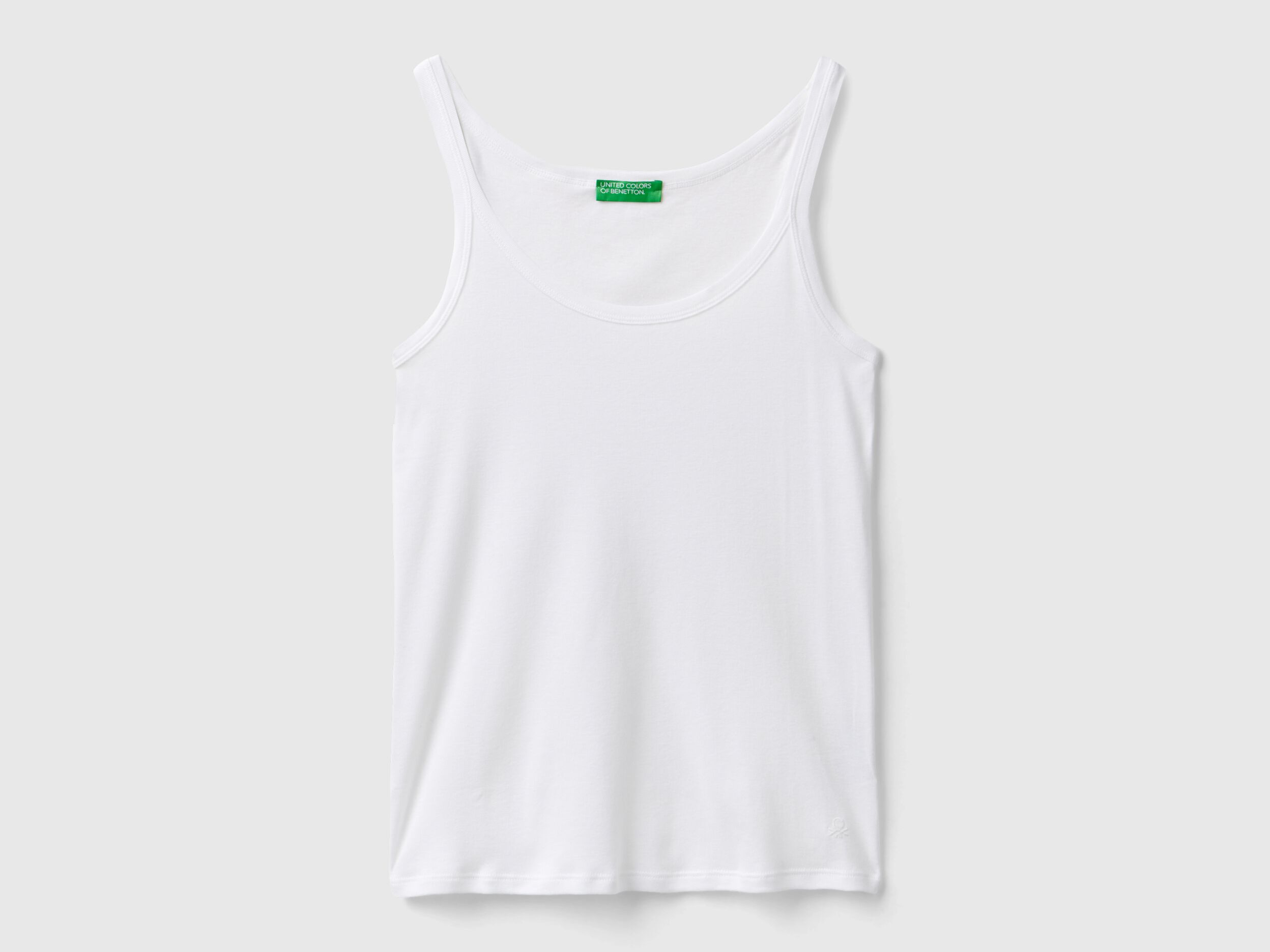 White tank top in pure cotton - White | Benetton