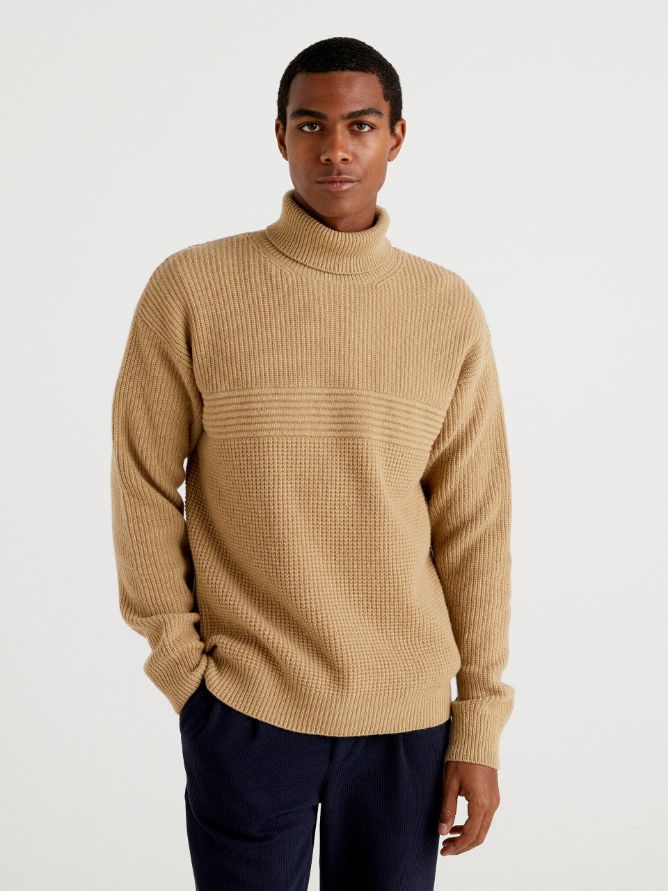 Men s High Neck Sweaters New Collection 2024 Benetton
