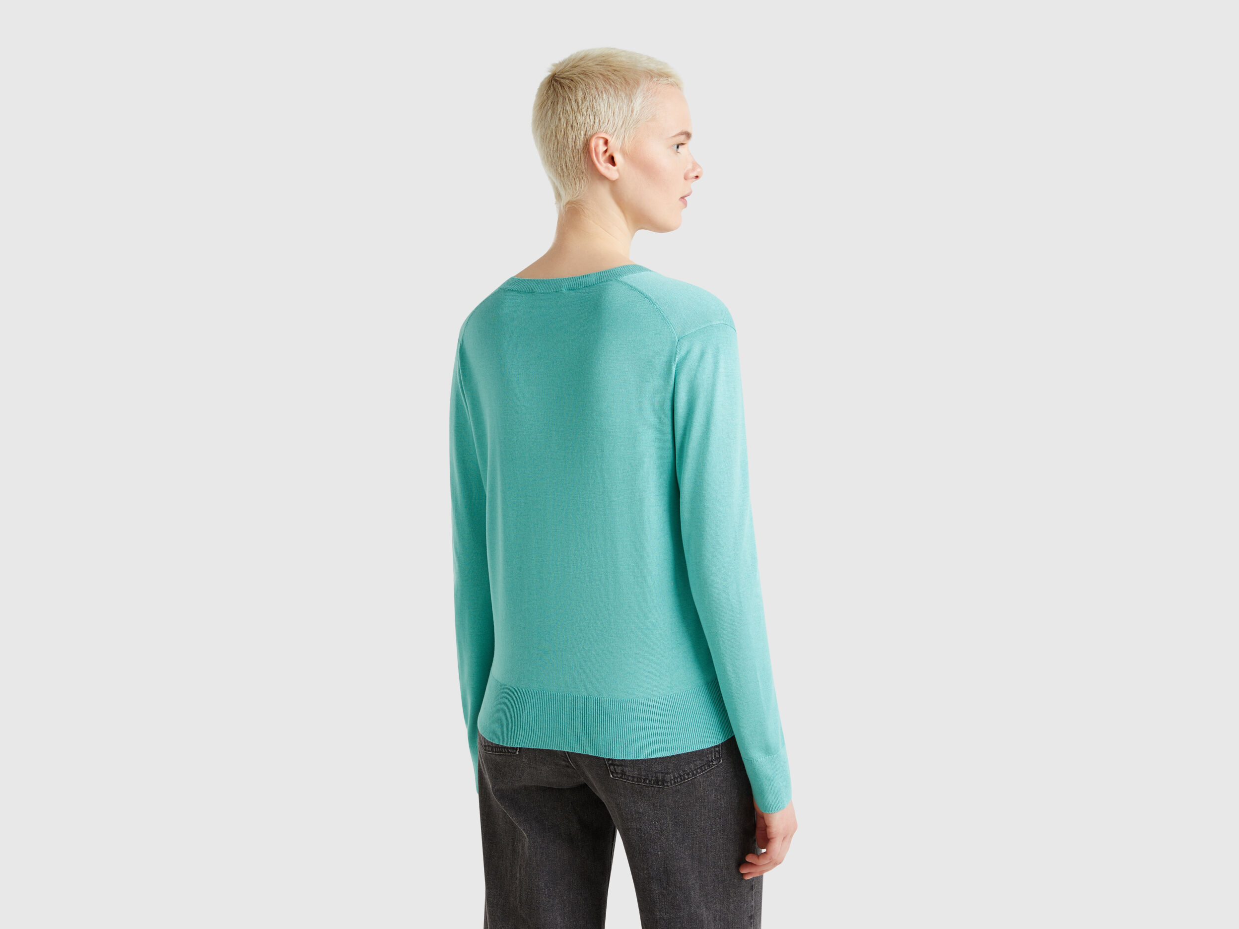 【2plan】Most Wish V-neck Knit Wish For More Olive Ribbed Knit V-Neck Top FINAL SALE – Pink
