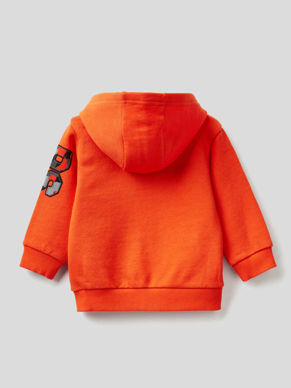 Sudadera de algodón con cremallera y capucha image number 2