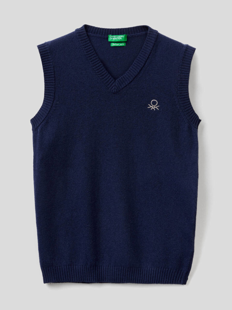 Vest in cashmere and wool blend image number 1