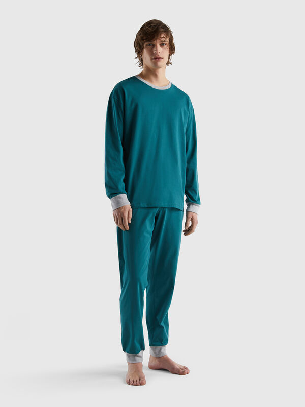 Pyjamas with pouch in 100% cotton Men