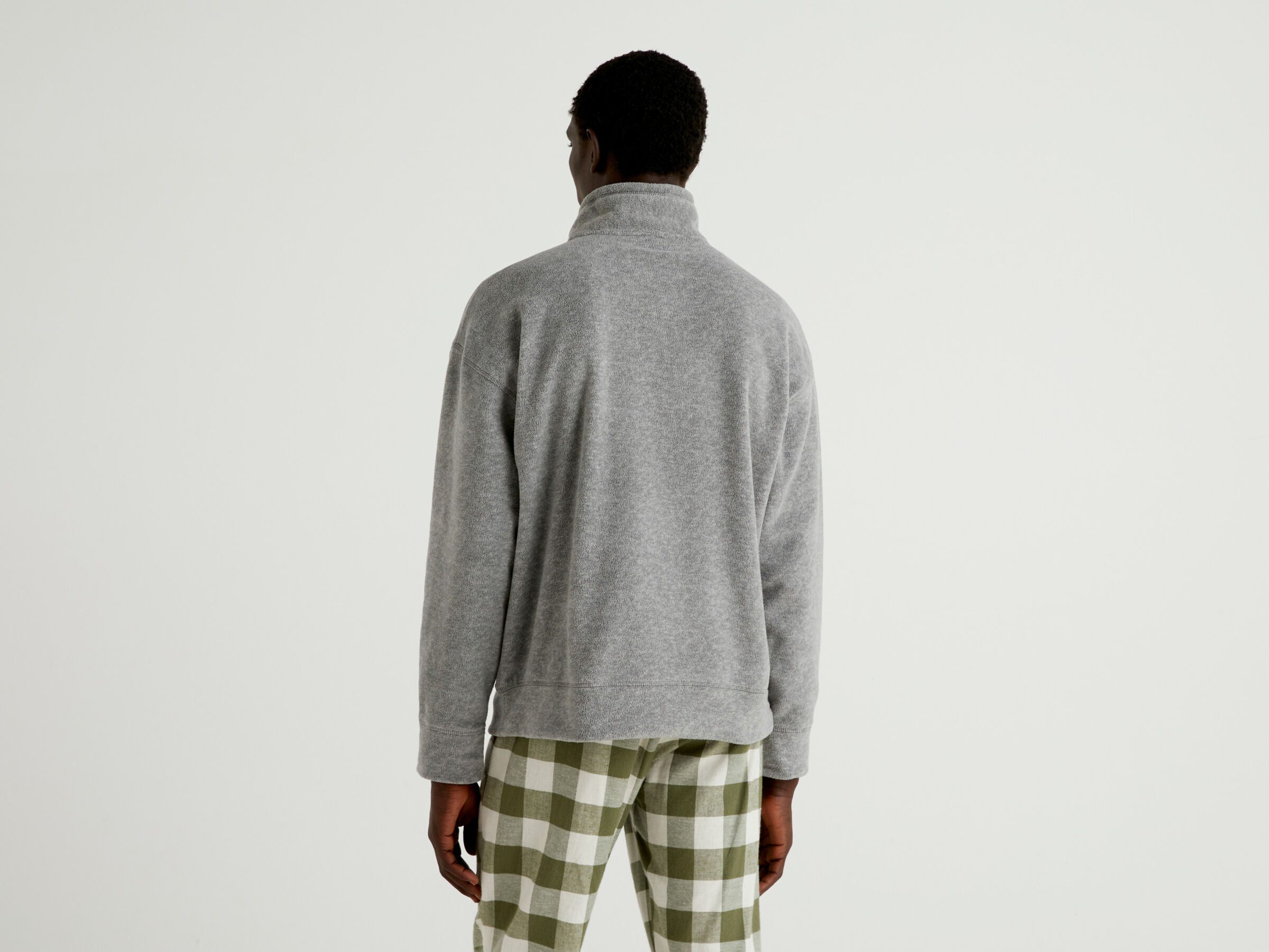 High neck sweater in warm fleece image number 2