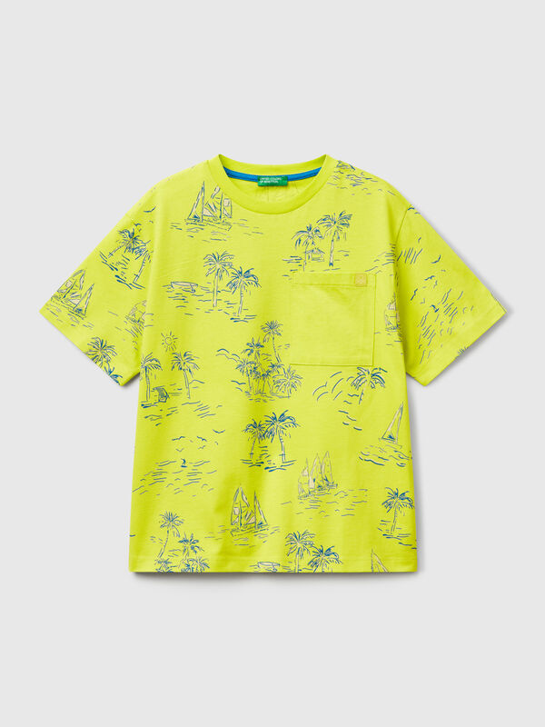 Camiseta con estampado de mar Niño