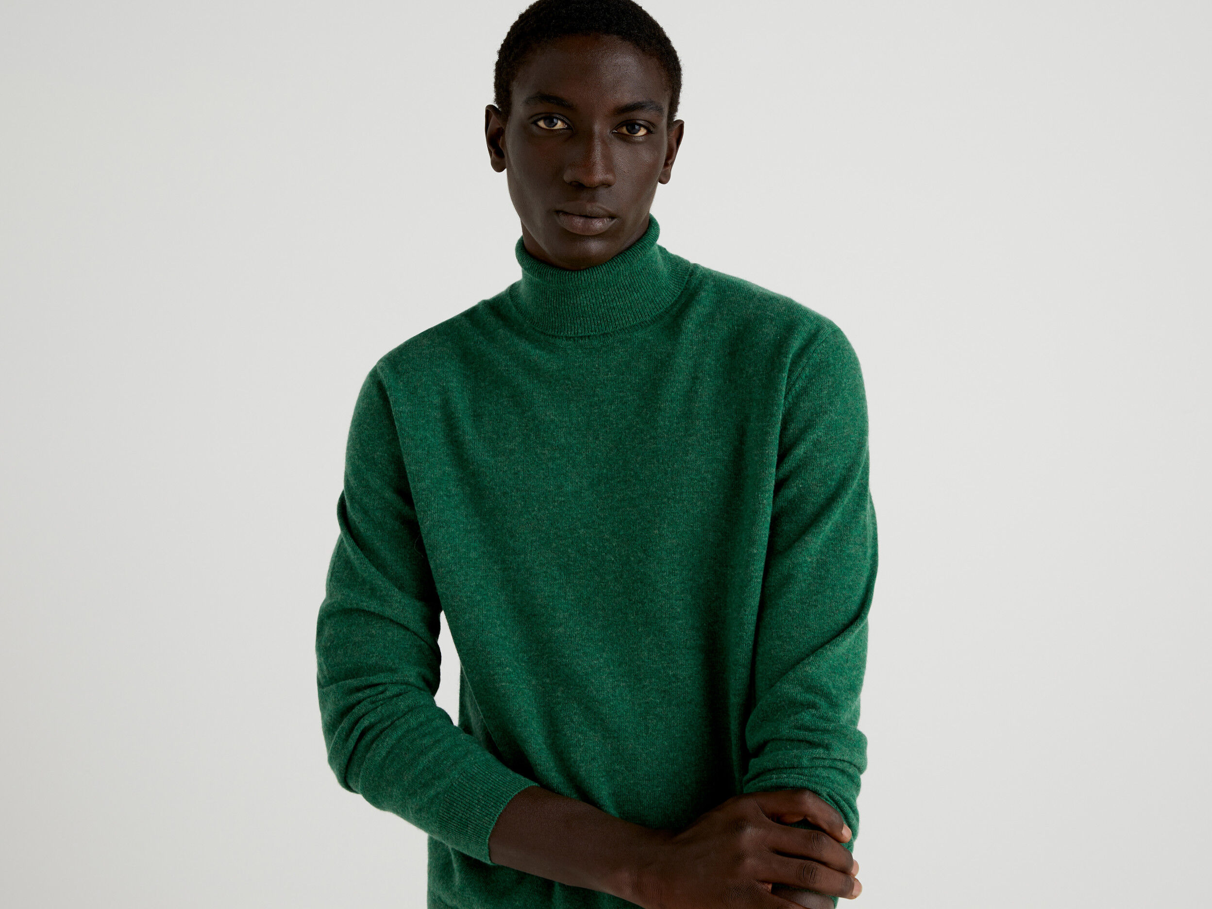 Green turtleneck cheap shirt