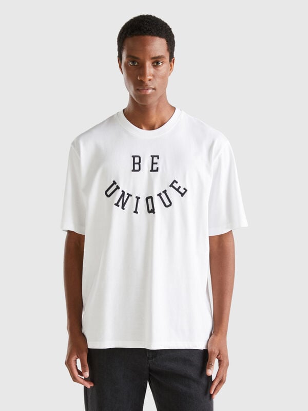 Camiseta con estampado de eslogan