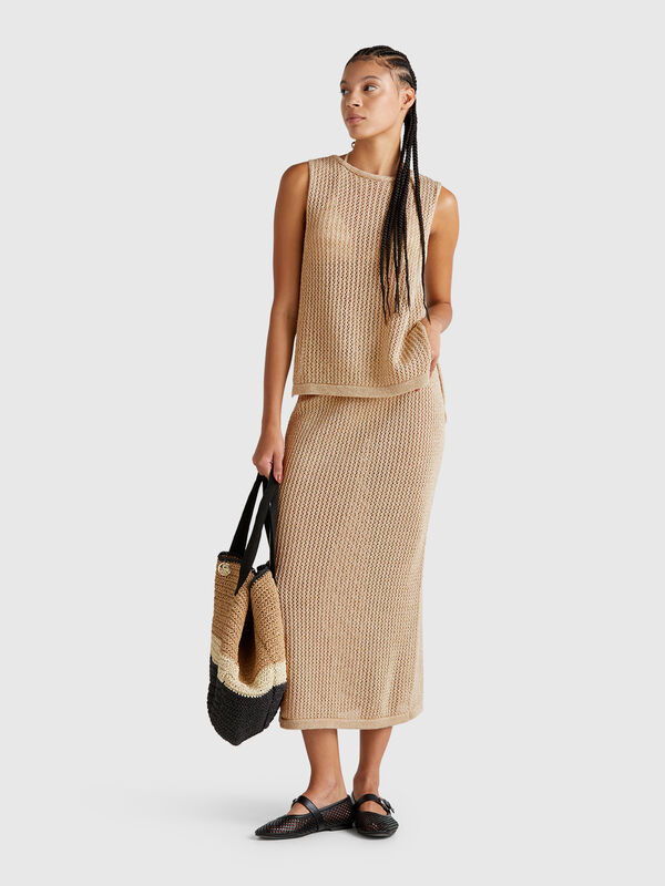 Knit tricot skirt Women