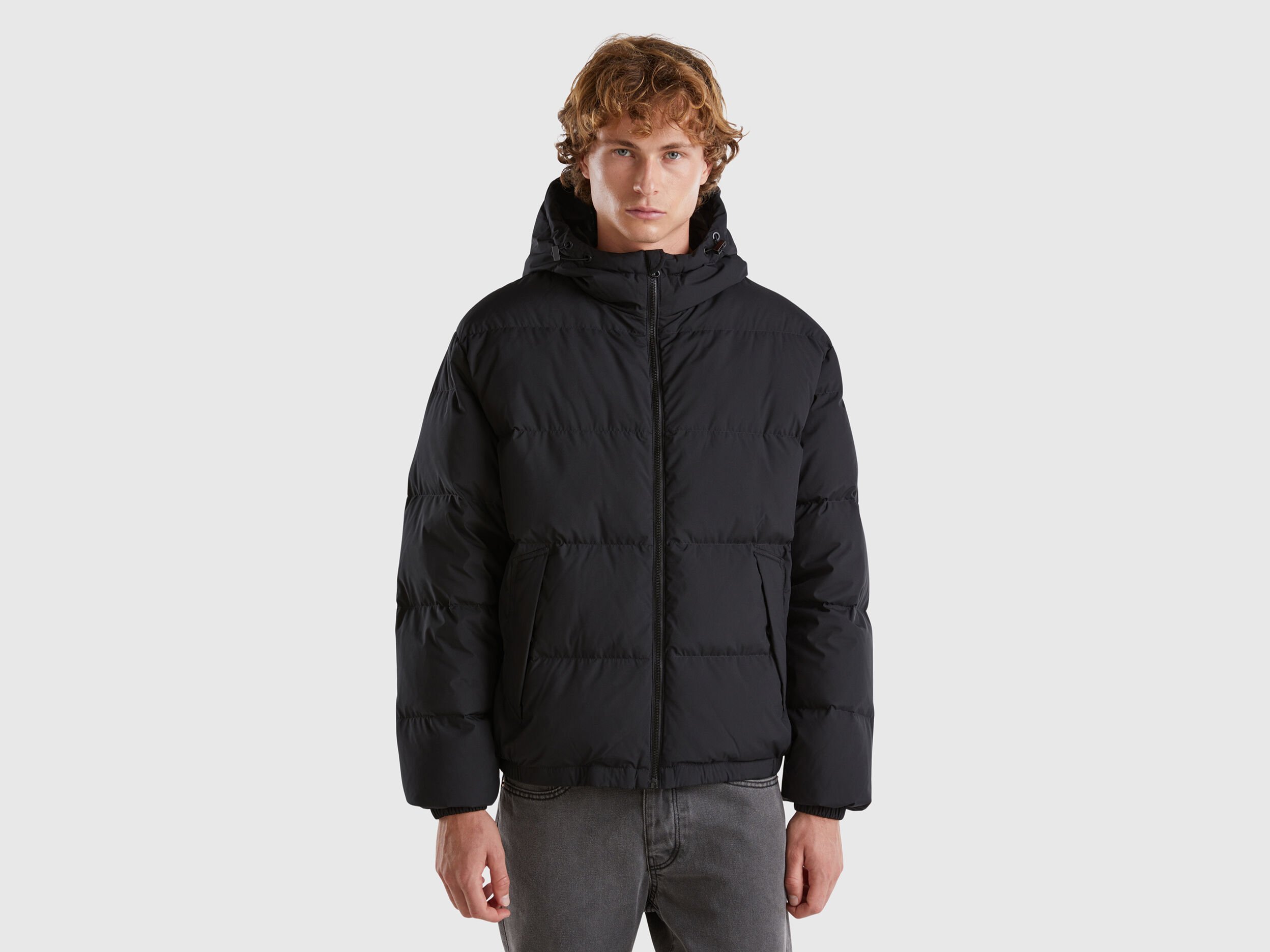 Mens down jacket with hood discount