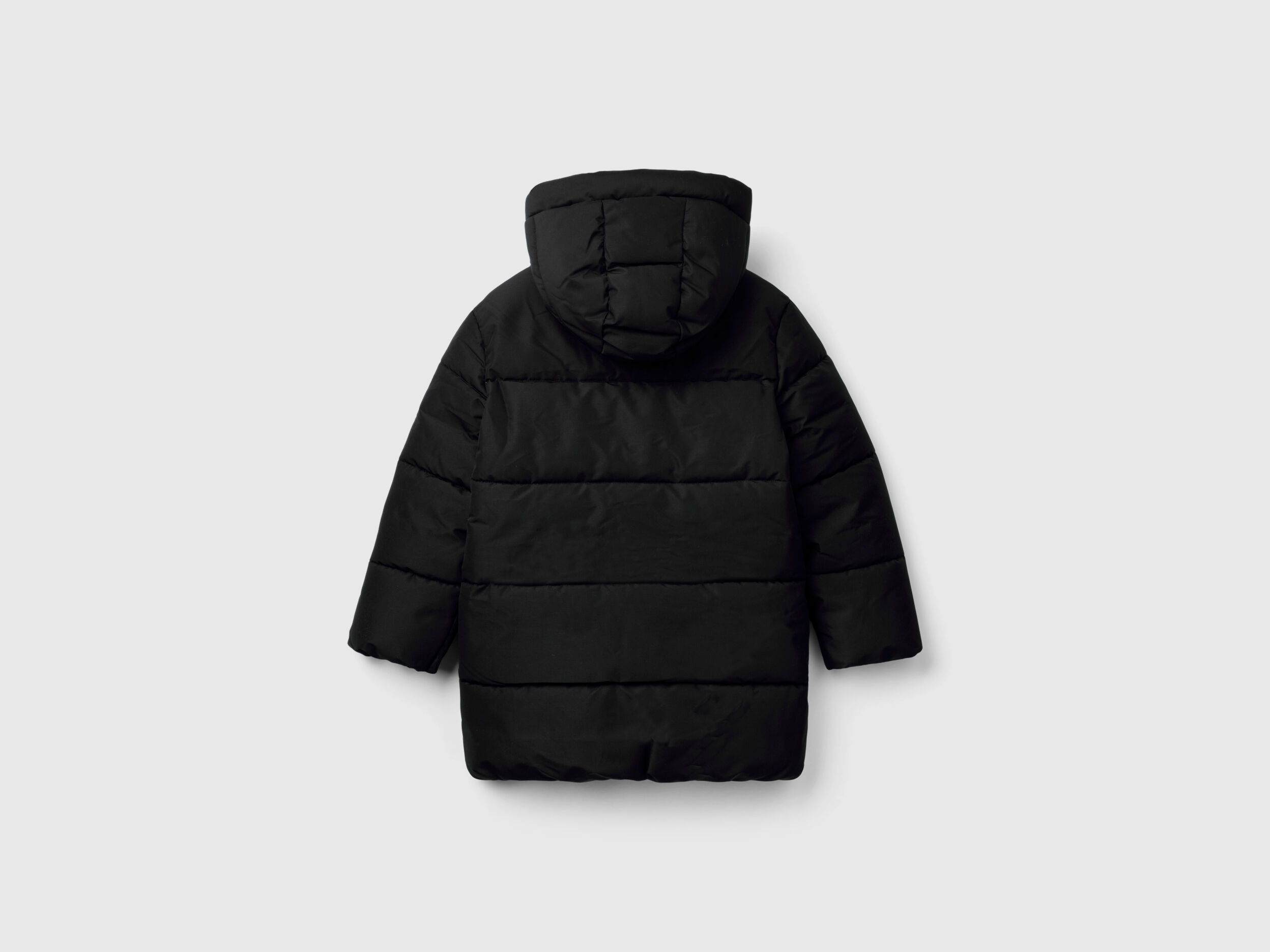 Puffer jacket lined in fleece - Black | Benetton