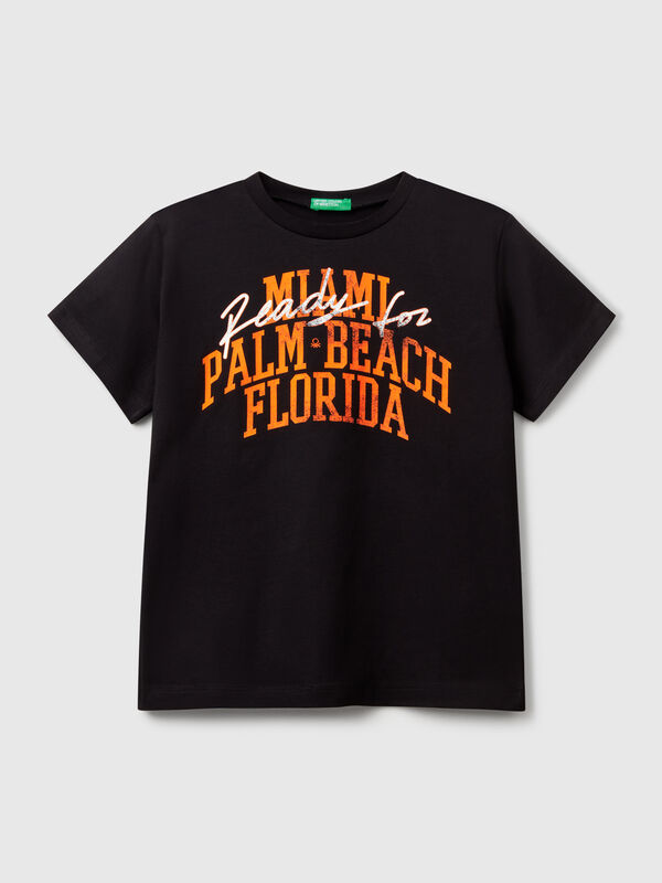 Camiseta con estampado flúor Niño