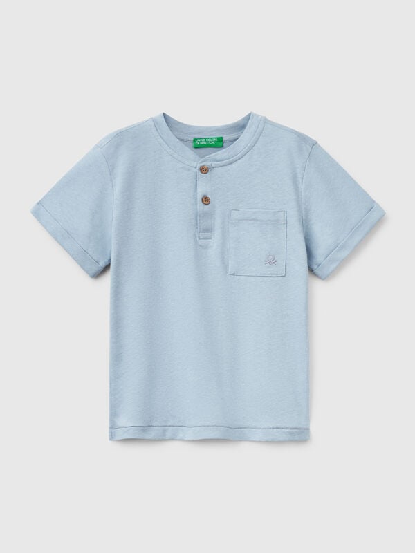 Camiseta con escote henley Niño