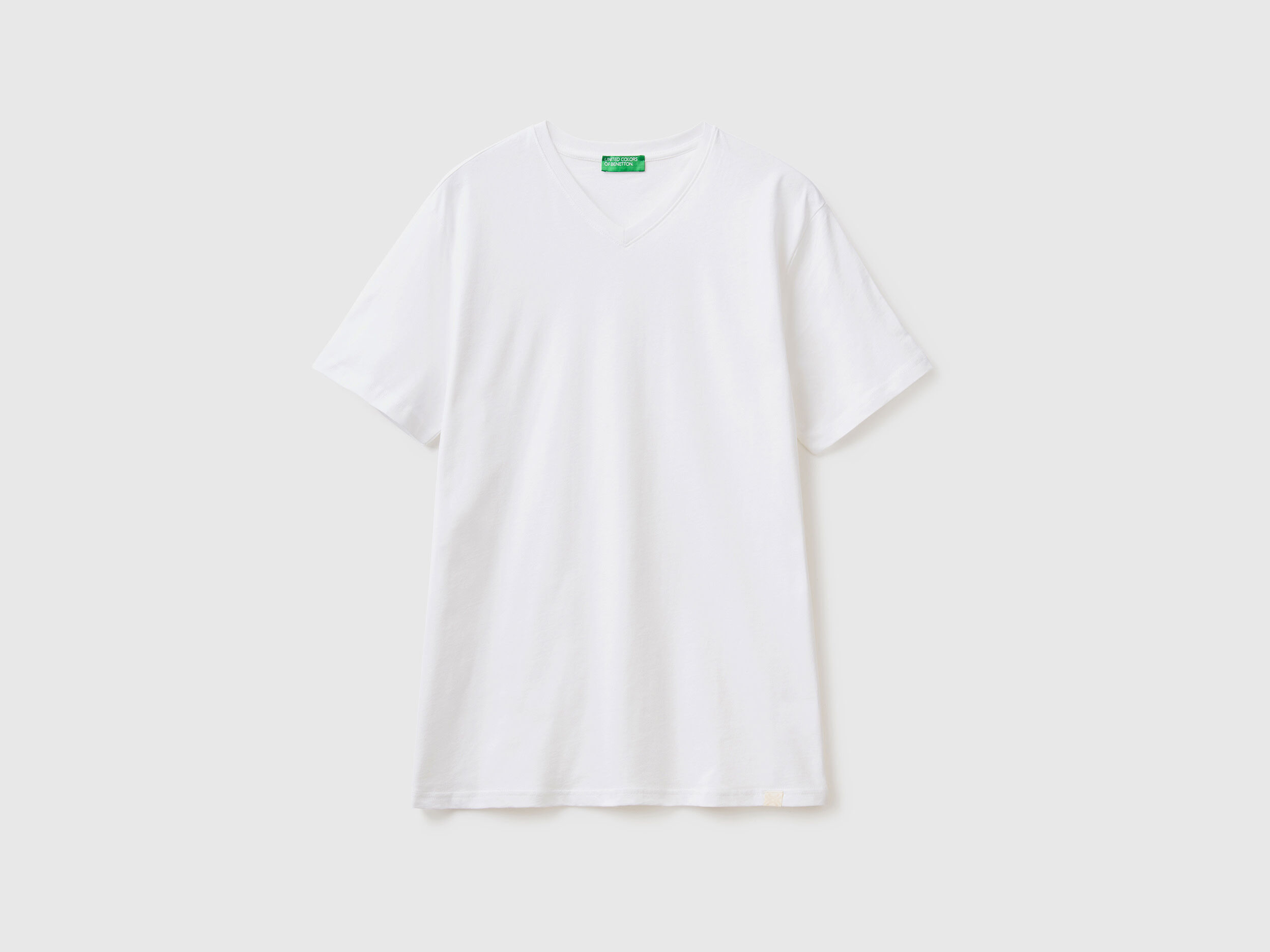 T-shirt in long fiber cotton - White | Benetton