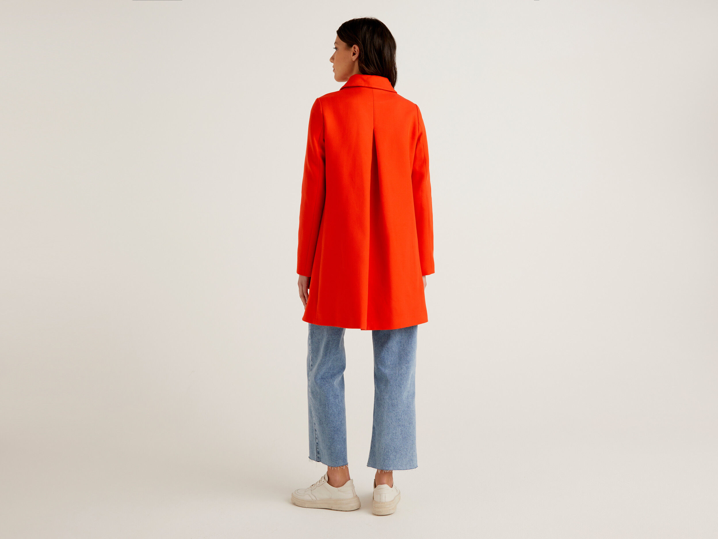 Duster coat in 100 cotton Orange Benetton