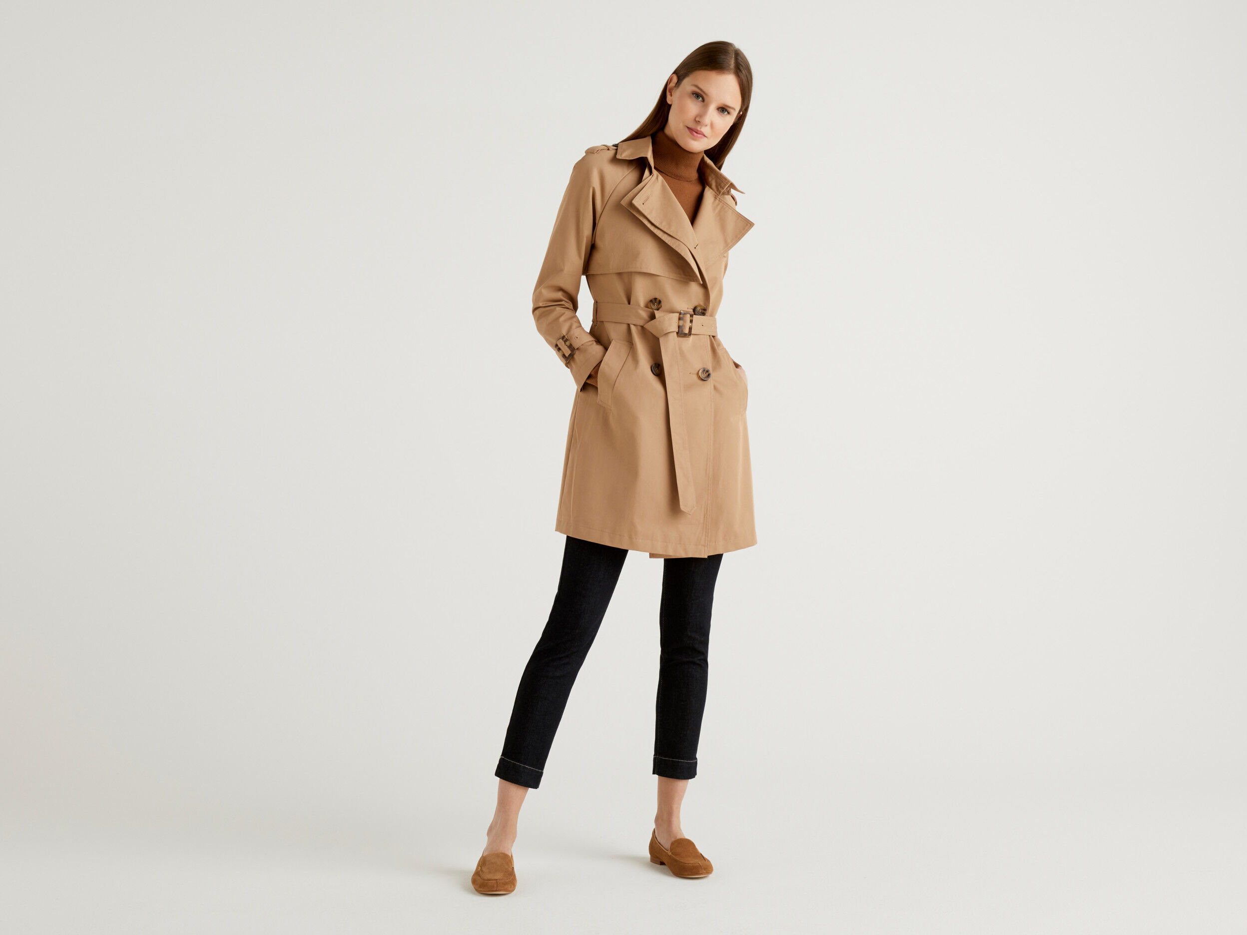 Double breasted trench coat outlet