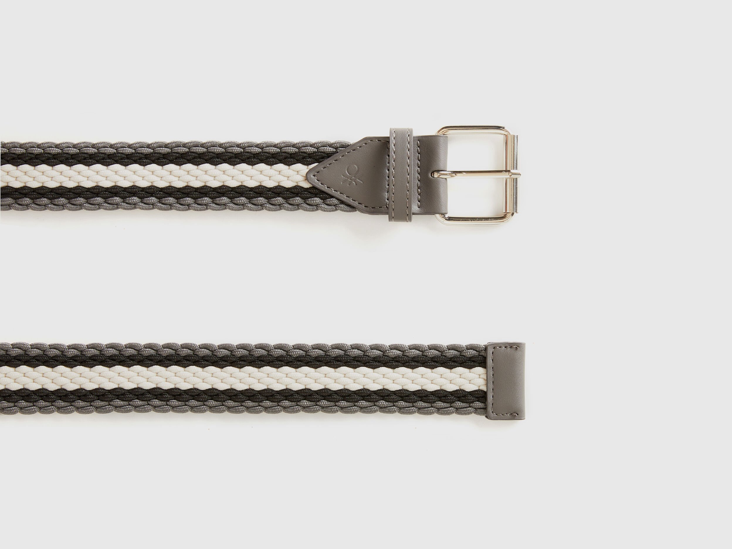 Striped ribbon belt - Dark Gray | Benetton