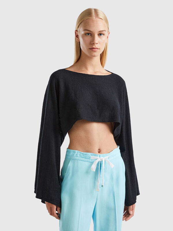 Shrug sweater in linen blend Women