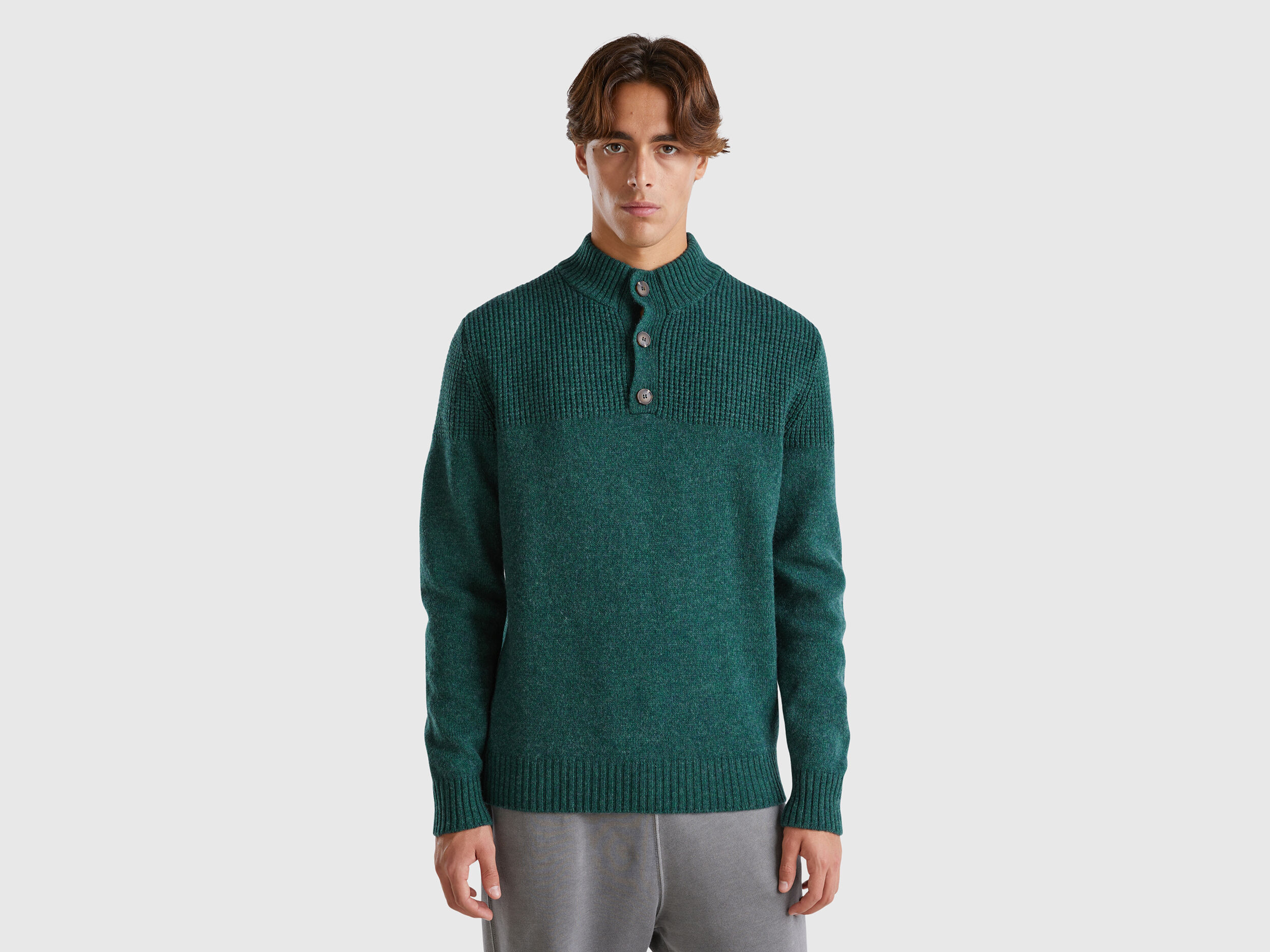 Men s High Neck Sweaters New Collection 2024 Benetton