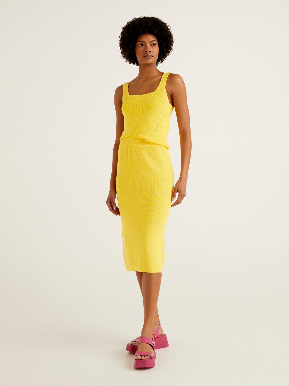 Pencil dress yellow online