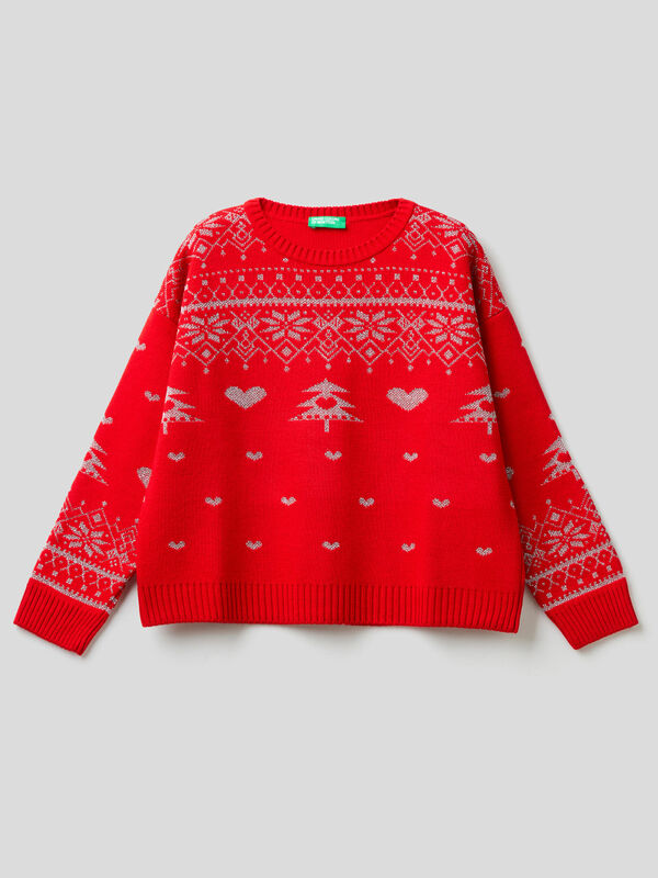 Sweater with Christmas inlays Junior Girl