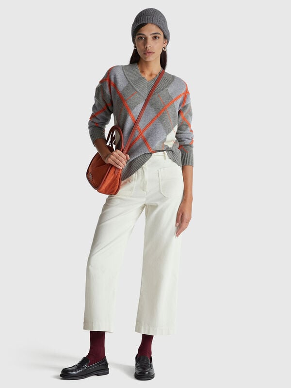 Pantalones rectos de terciopelo Mujer