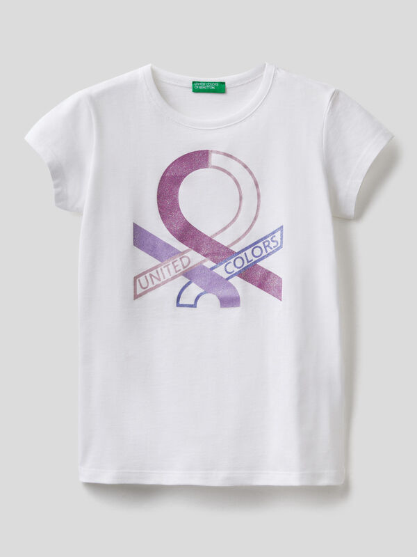 T-shirt in organic cotton with logo Junior Girl