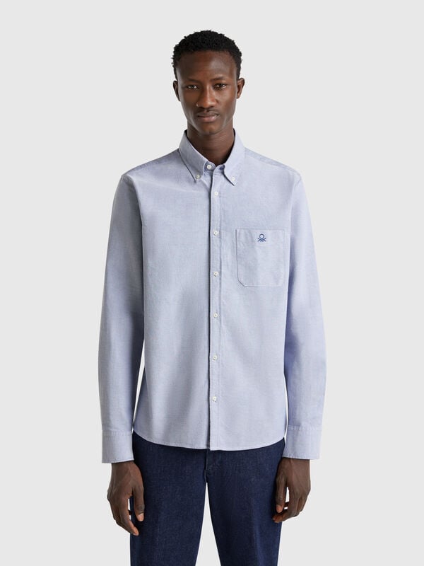 Regular fit button-down shirt Men