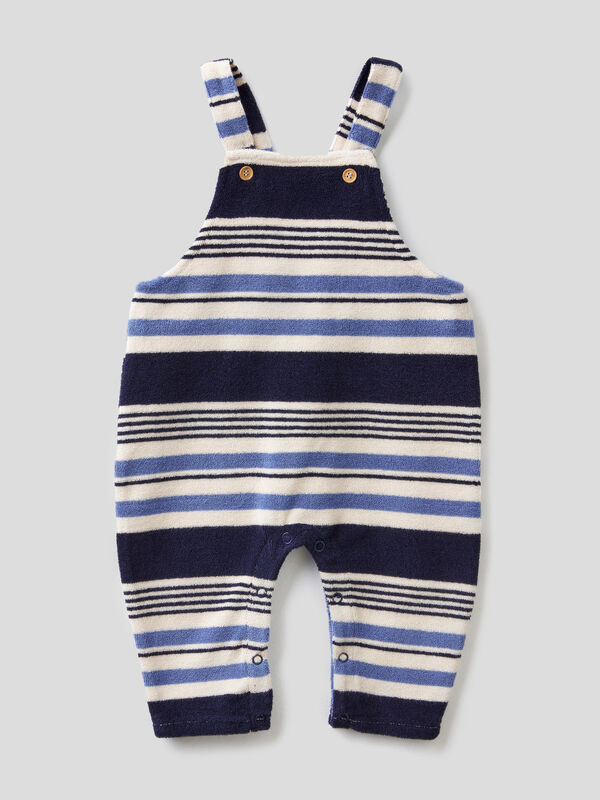 Striped terry dungarees New Born (0-18 months)