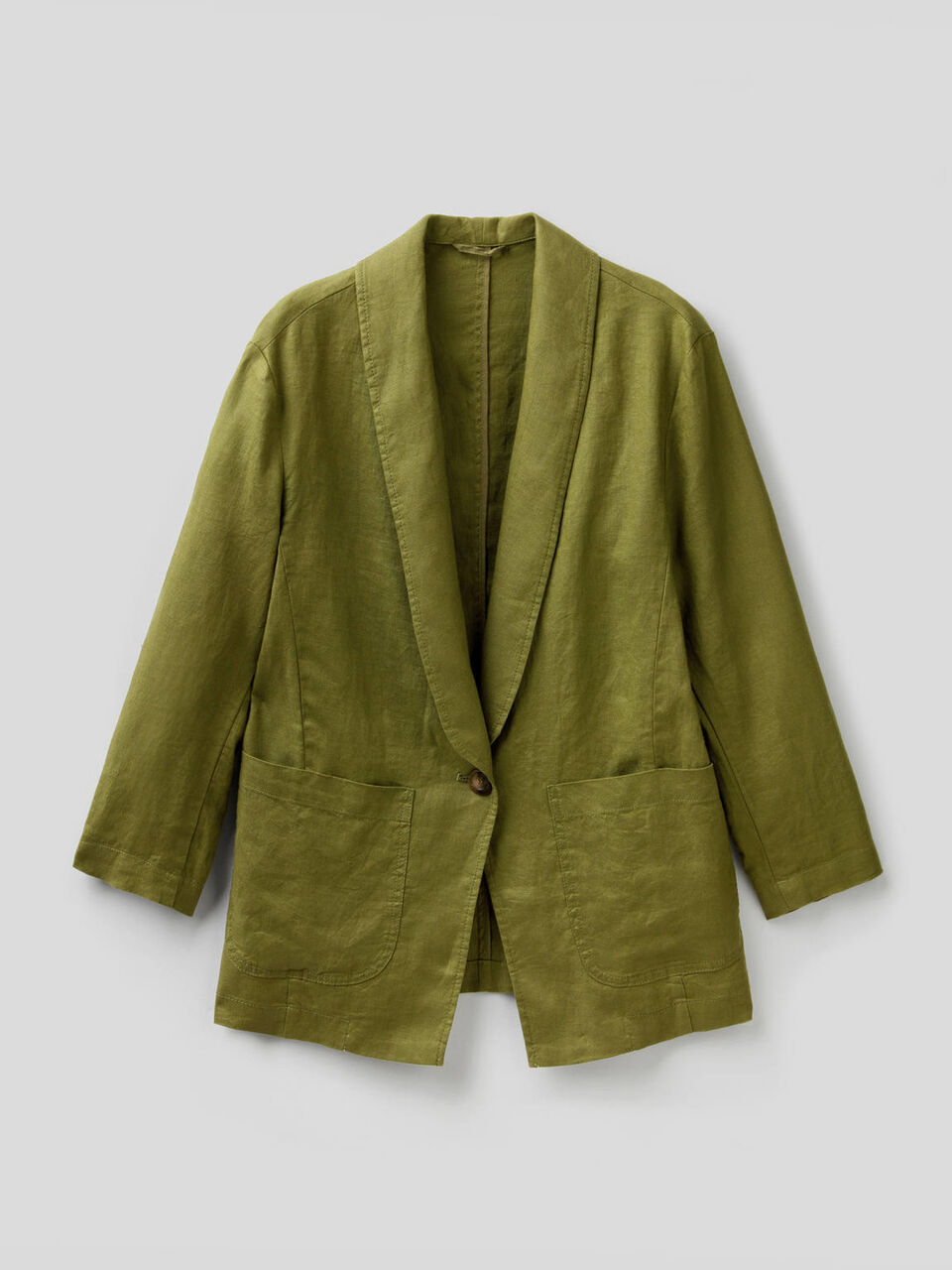 Blazer de lino con manga francesa image number null