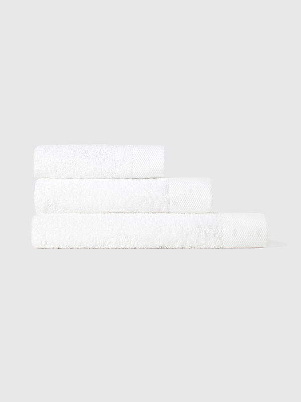 Juego de toallas blancas de 100 % algodón