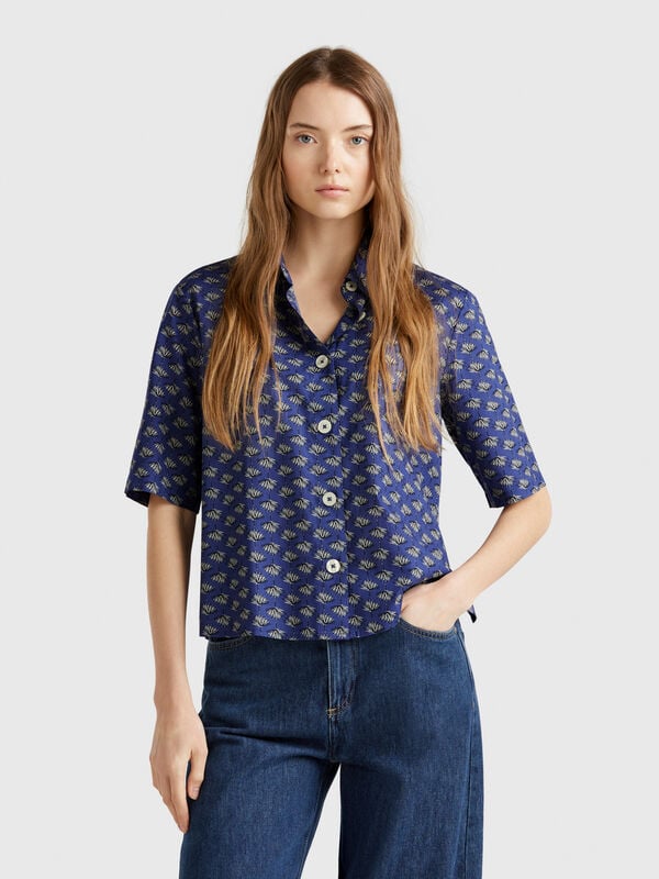 Patterned shirt in lightweight cotton Women