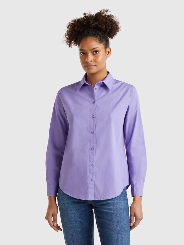 Camisa regular fit de algodón Mujer