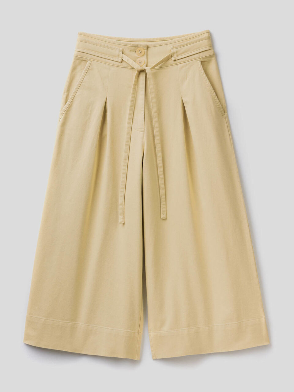 Cropped wide leg trousers image number null