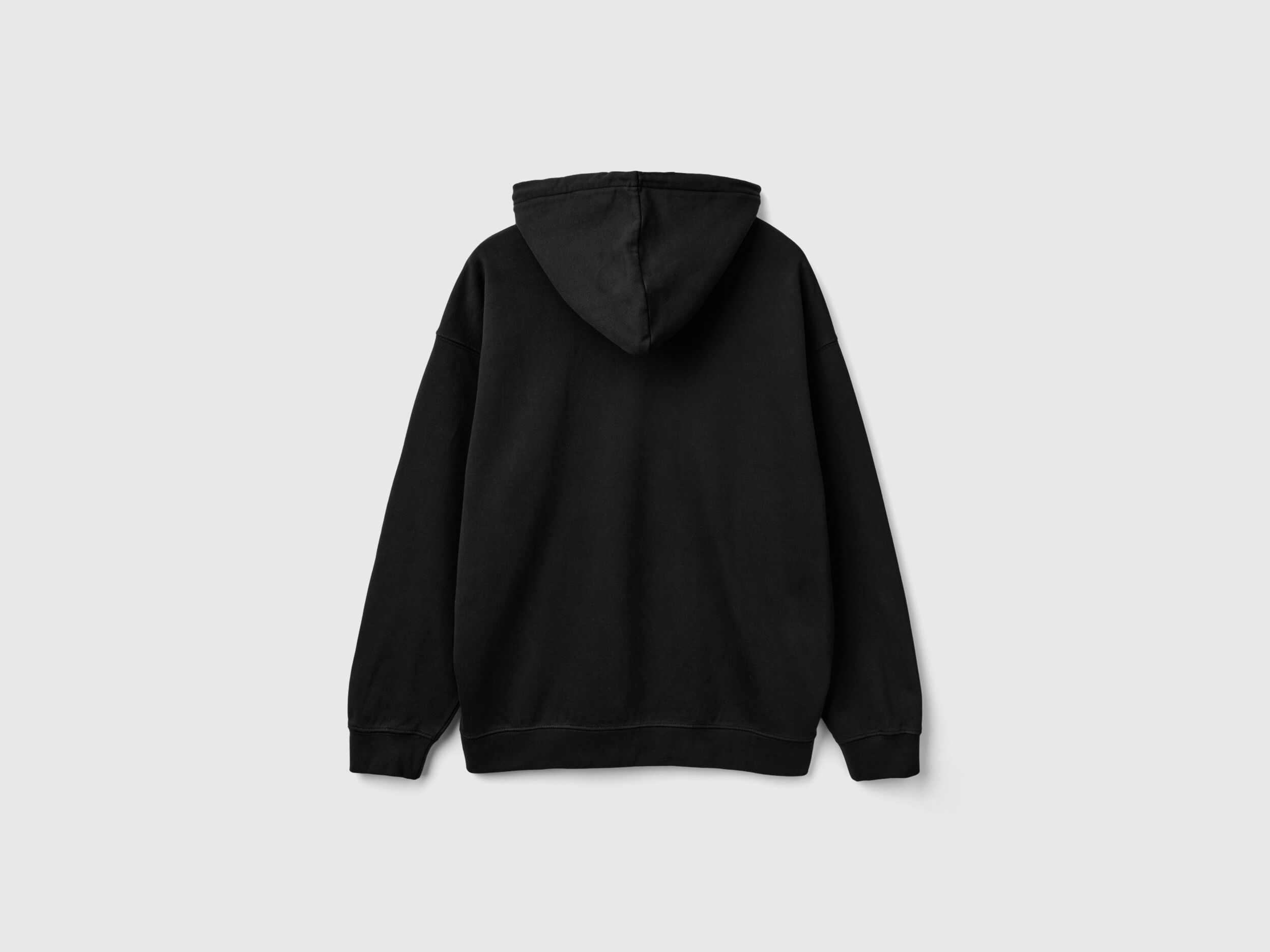 100 cotton hoodie Black Benetton