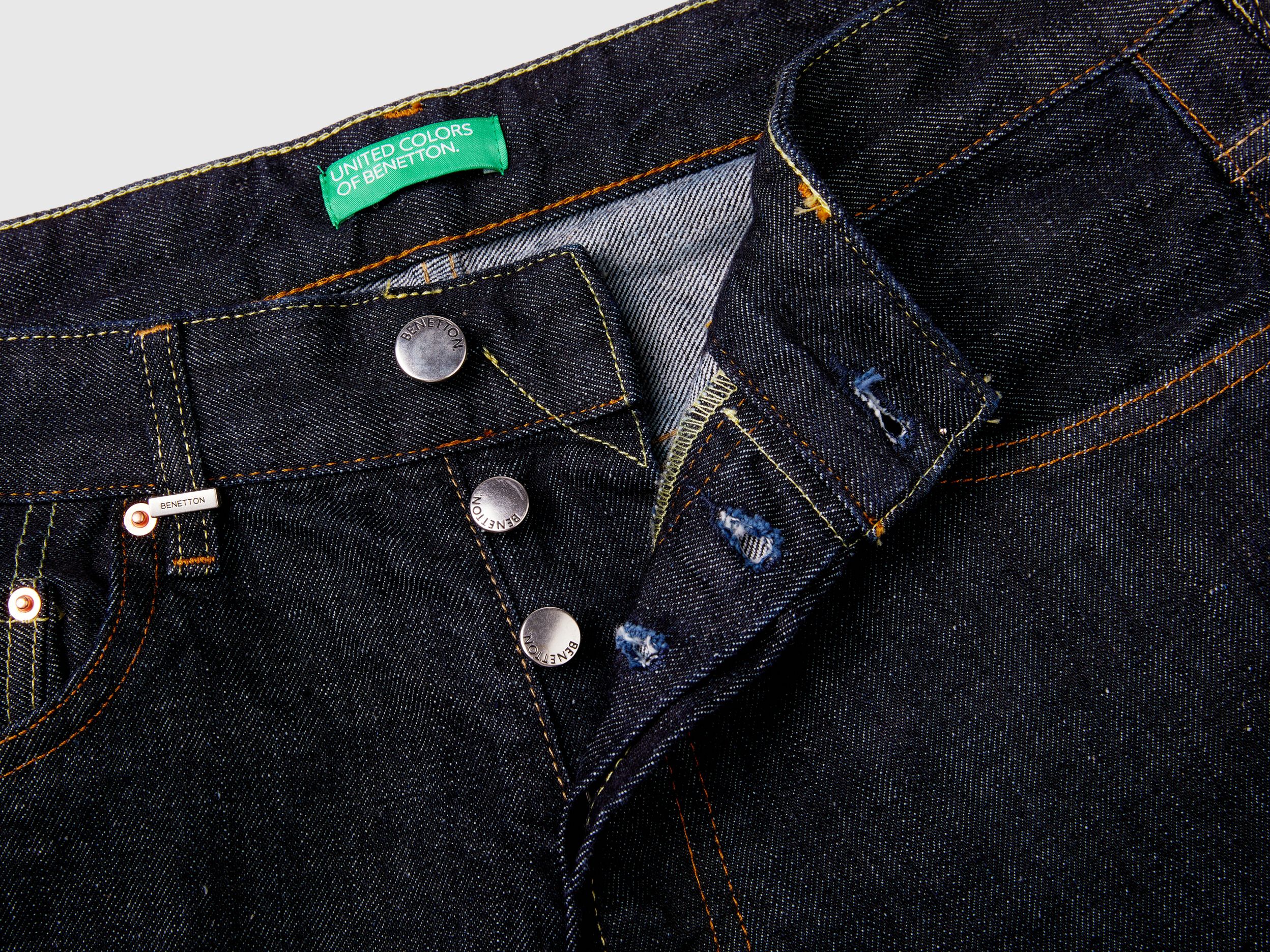 Selvedge denim jeans Black Benetton