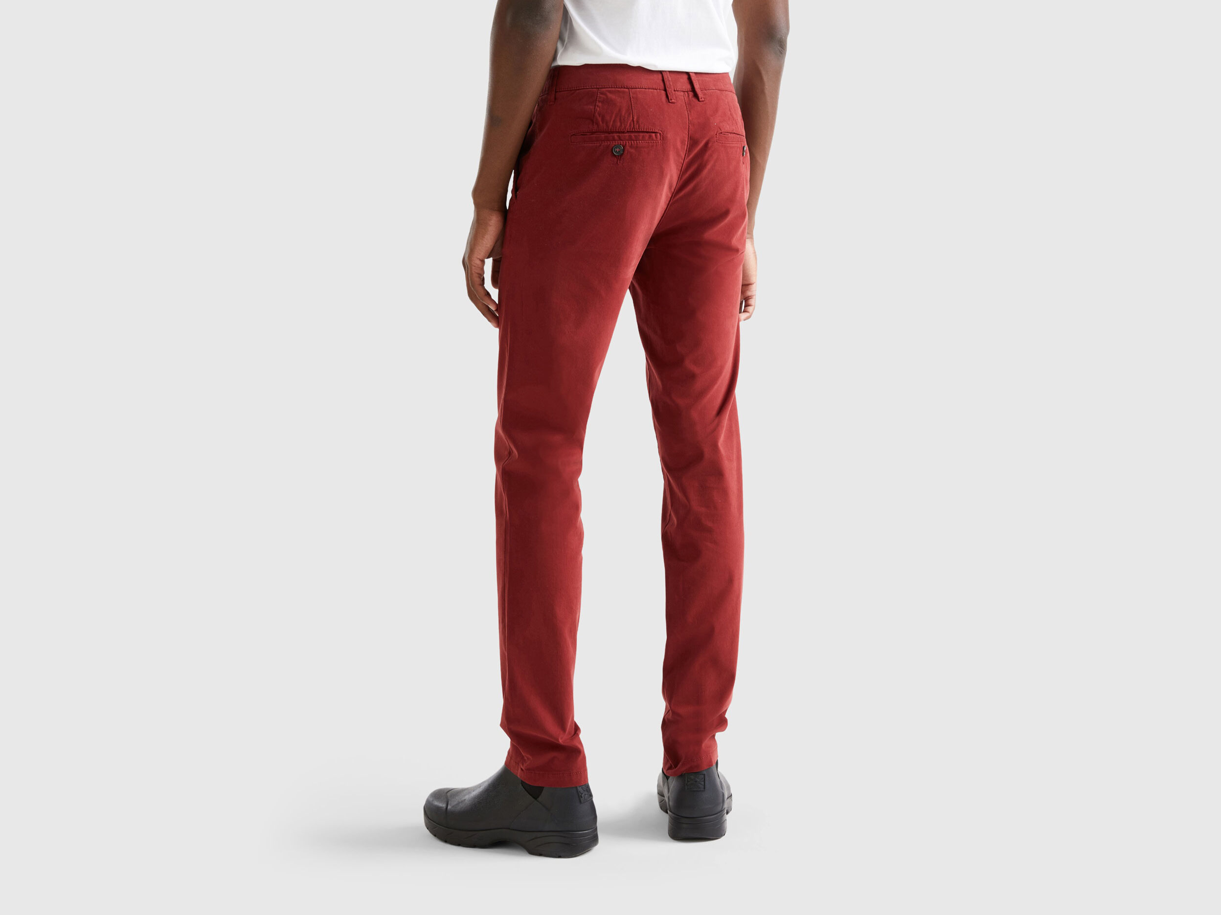 Burgundy slim fit chinos discount