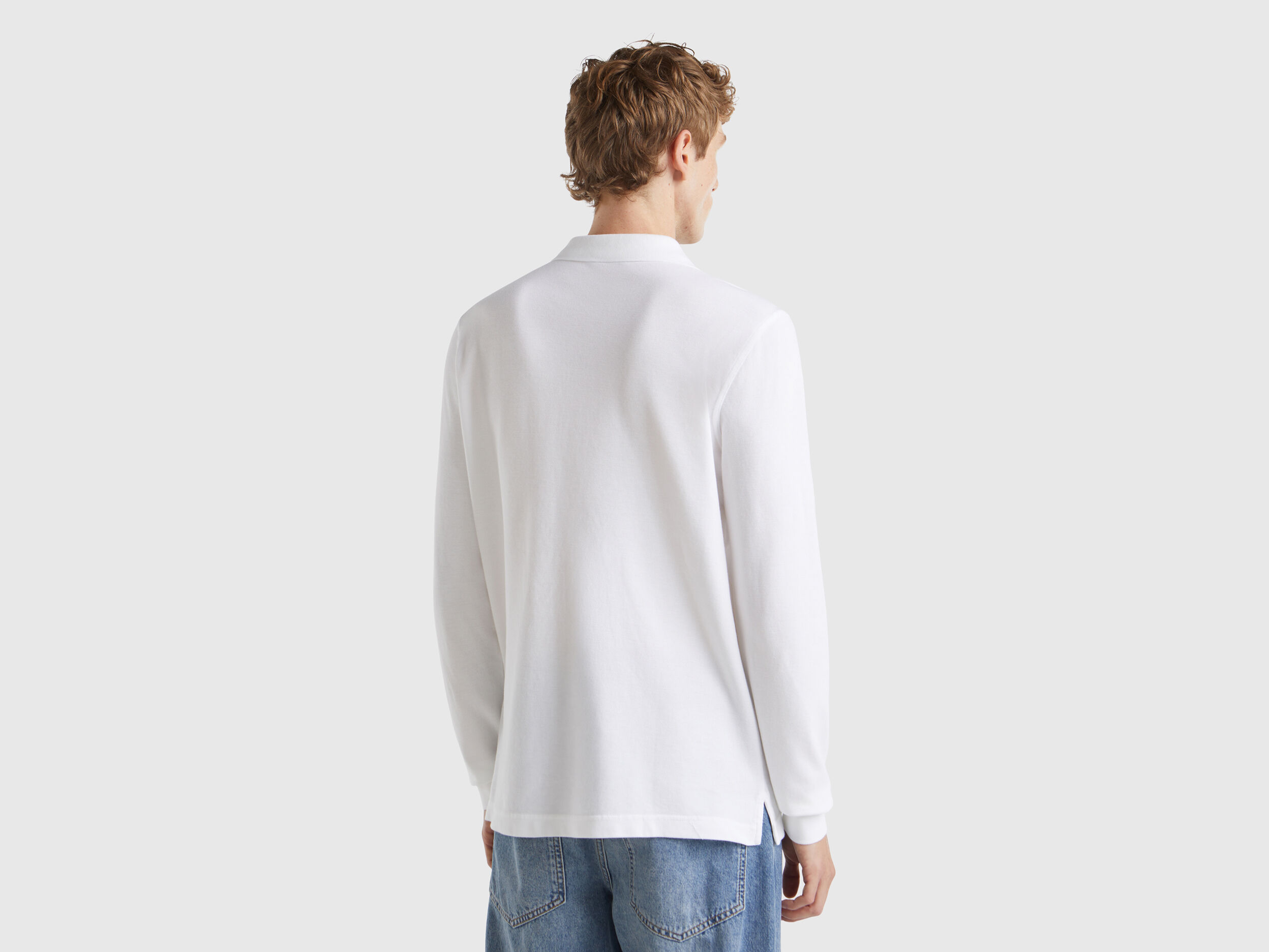 Polo blanco benetton new arrivals