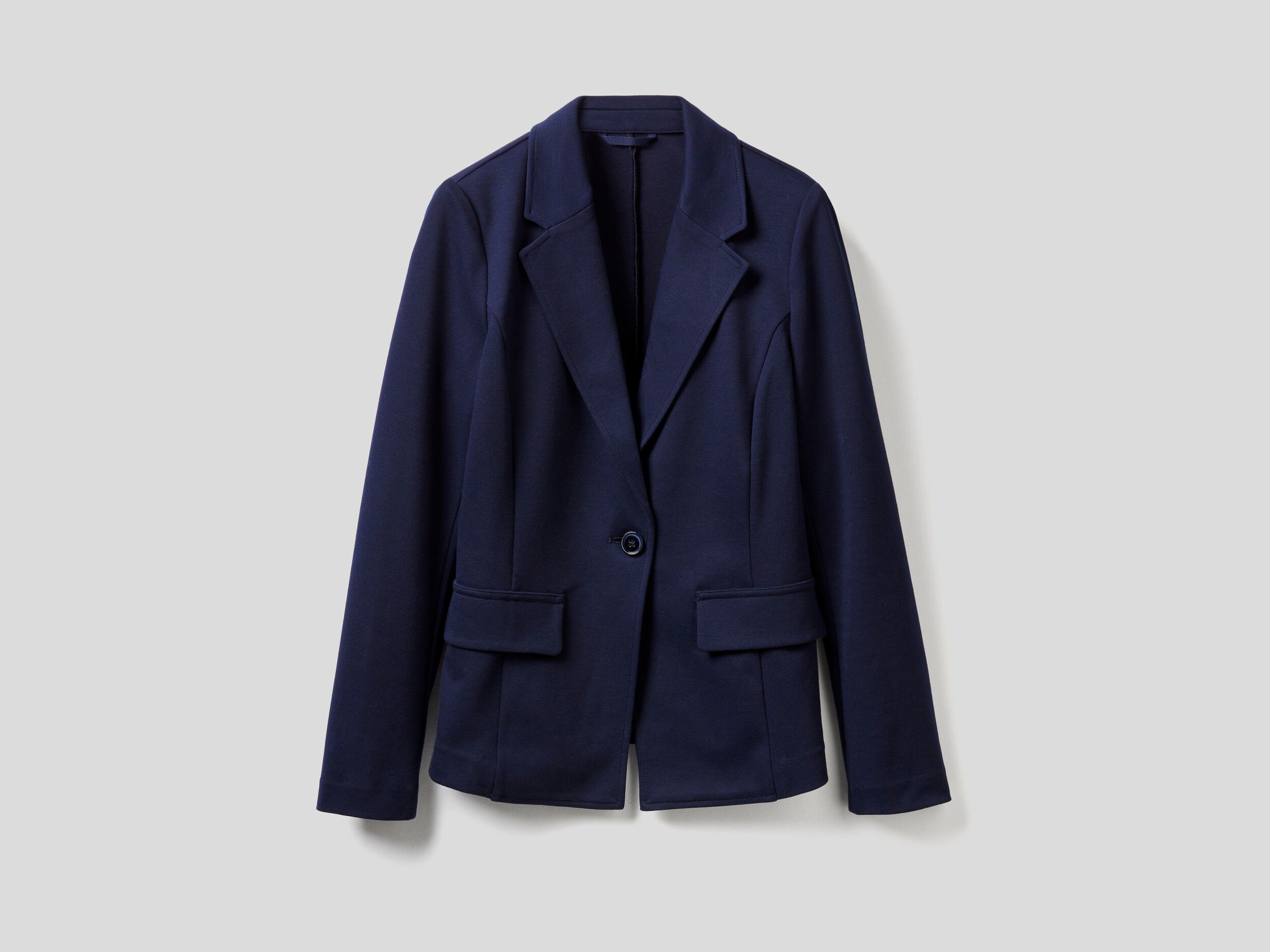 Navy cotton discount blazer womens