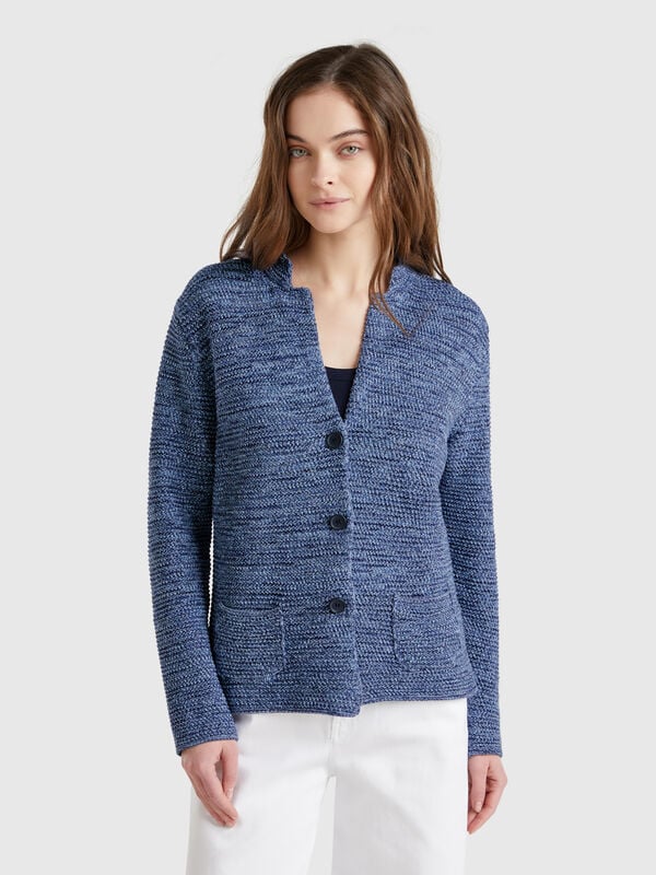100% cotton knit jacket Women