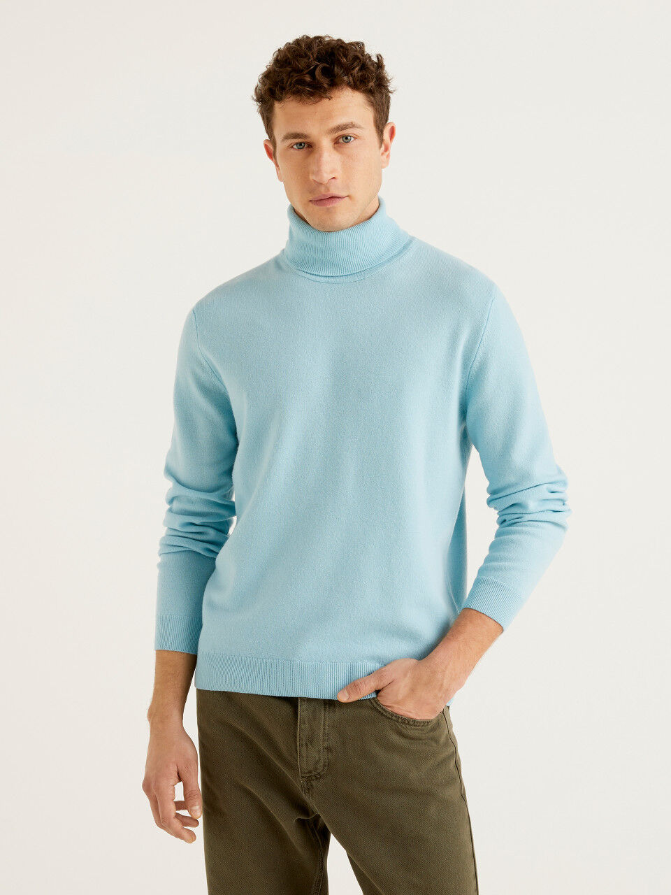 high neck sweater for men