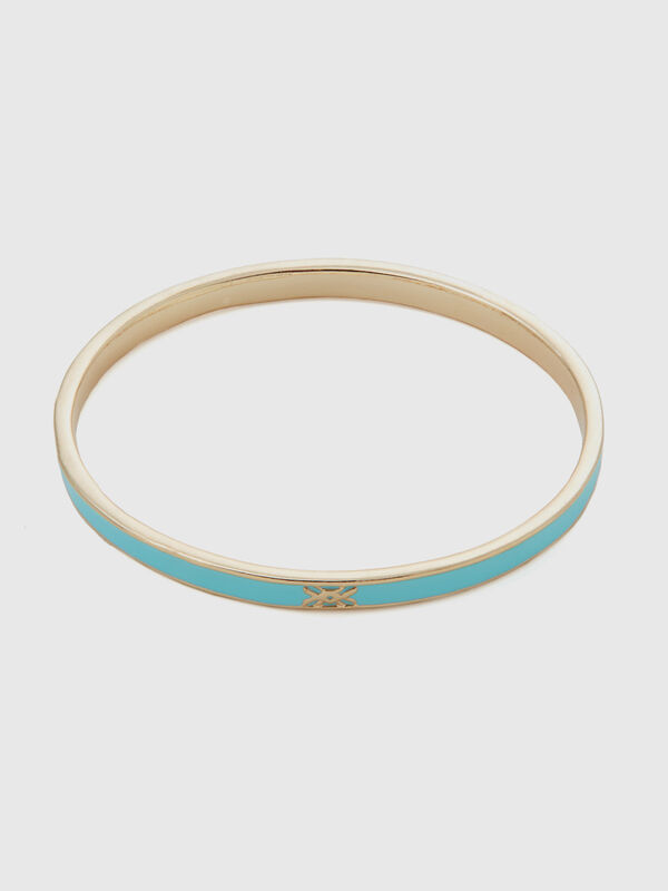 Thin sky blue bangle bracelet Women