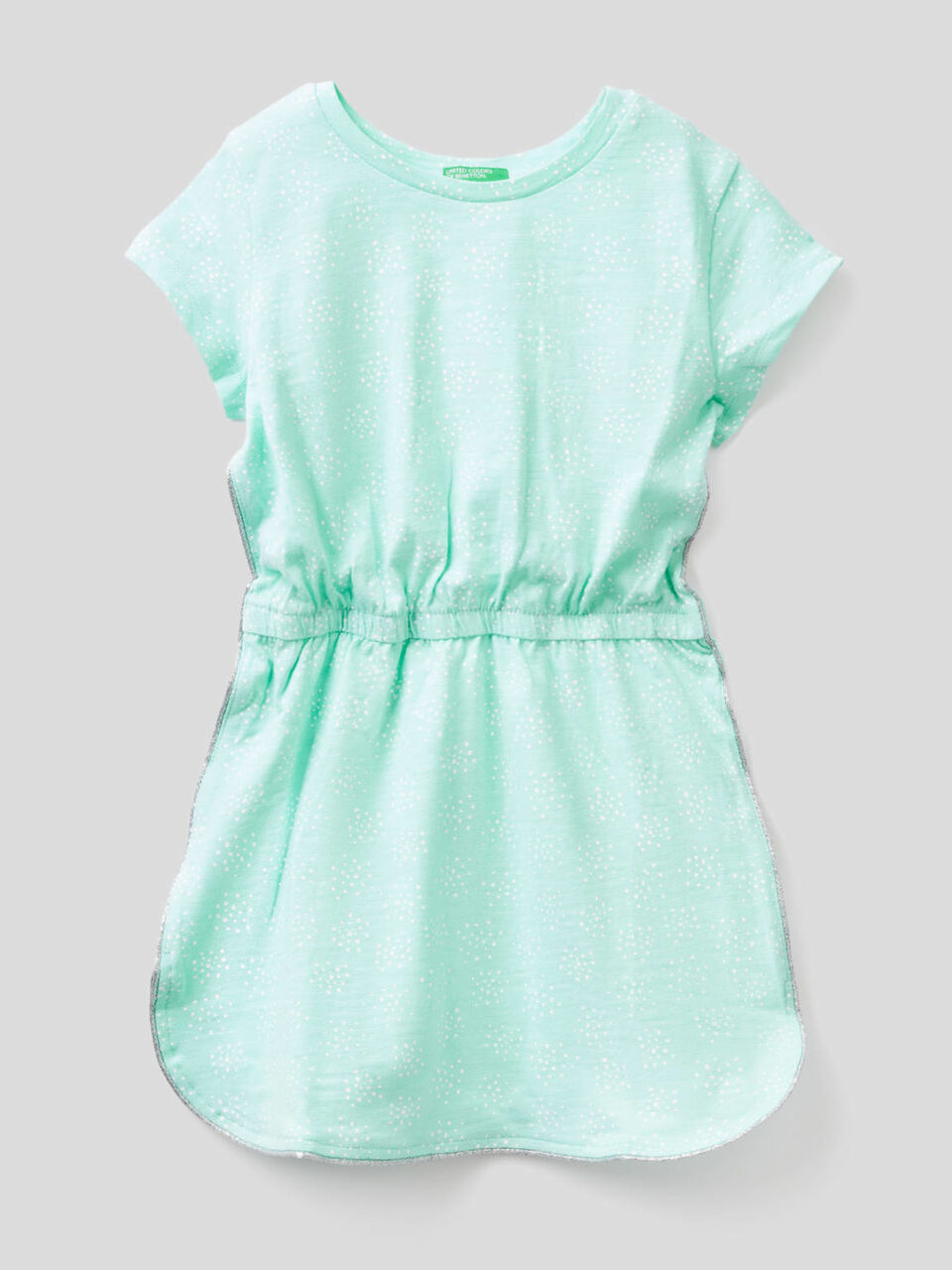 Printed dress in pure cotton image number 1