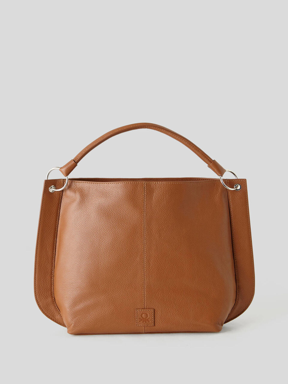 Hobo bag in genuine leather image number null