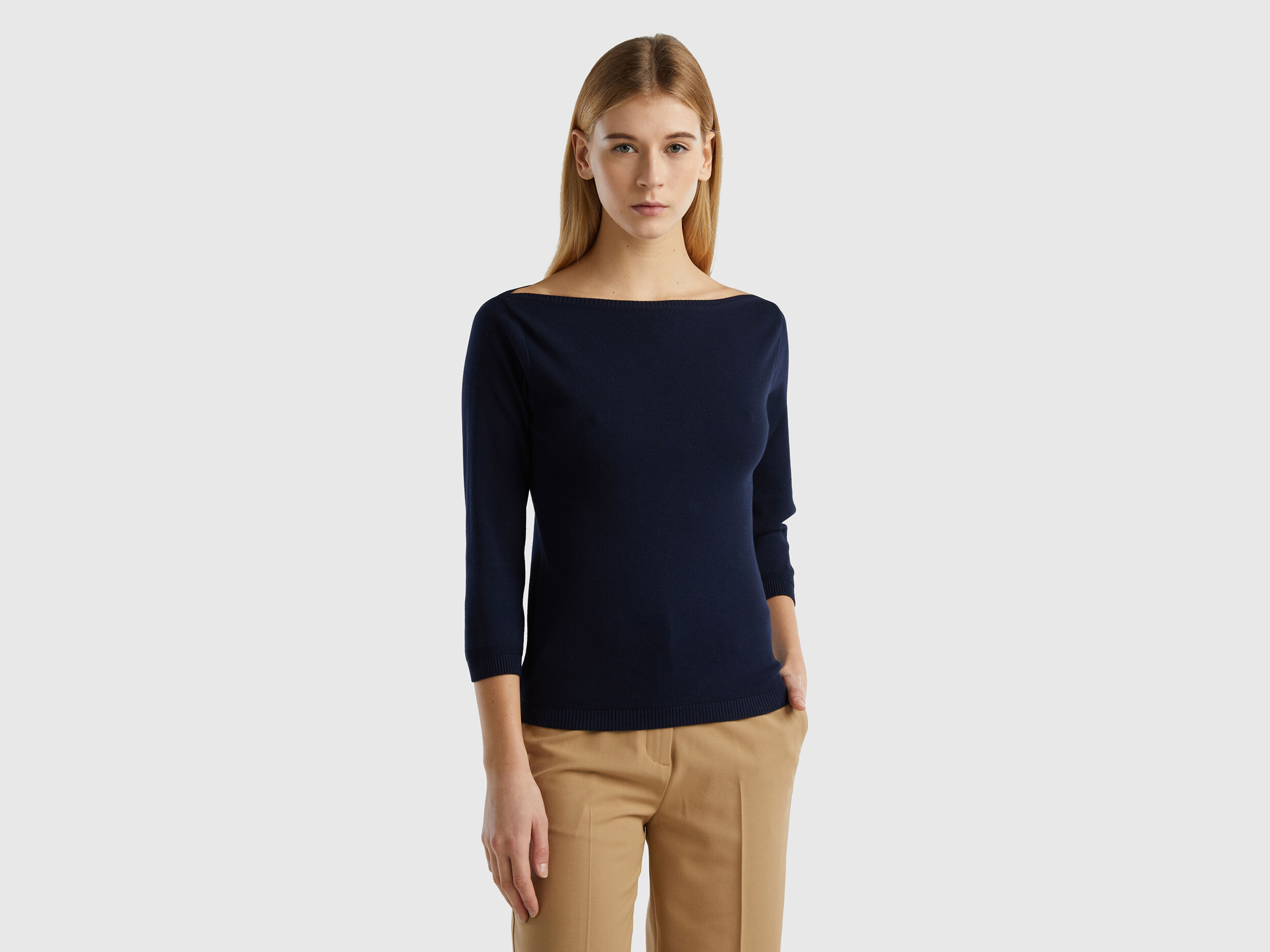 Long sleeve womens cotton sweaters hot sale