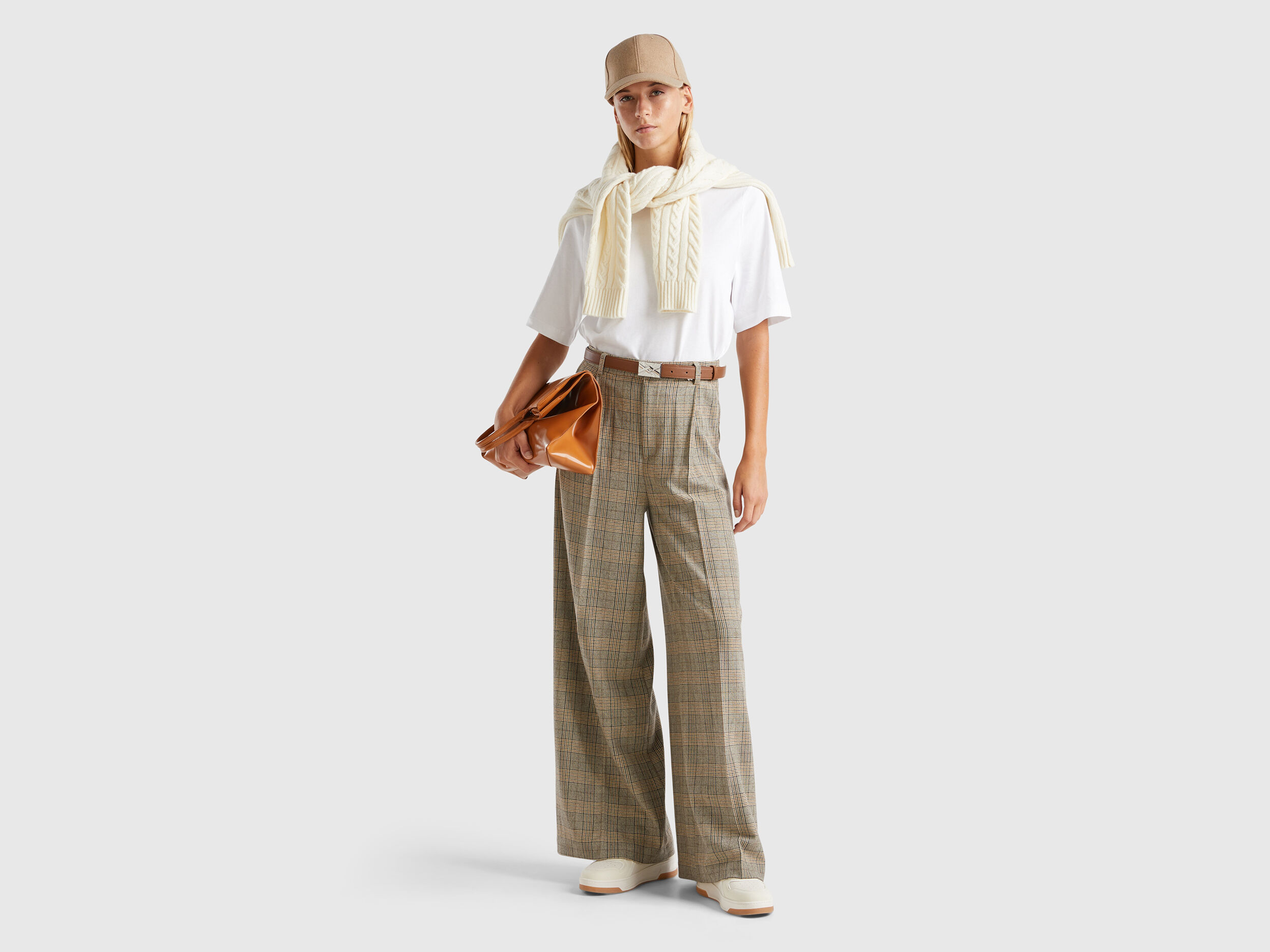 【公式】フジのお歳暮・冬ギフト - WEBカタログ掲載中 leg wide Wales of Prince trousers Benetton | Beige - その他