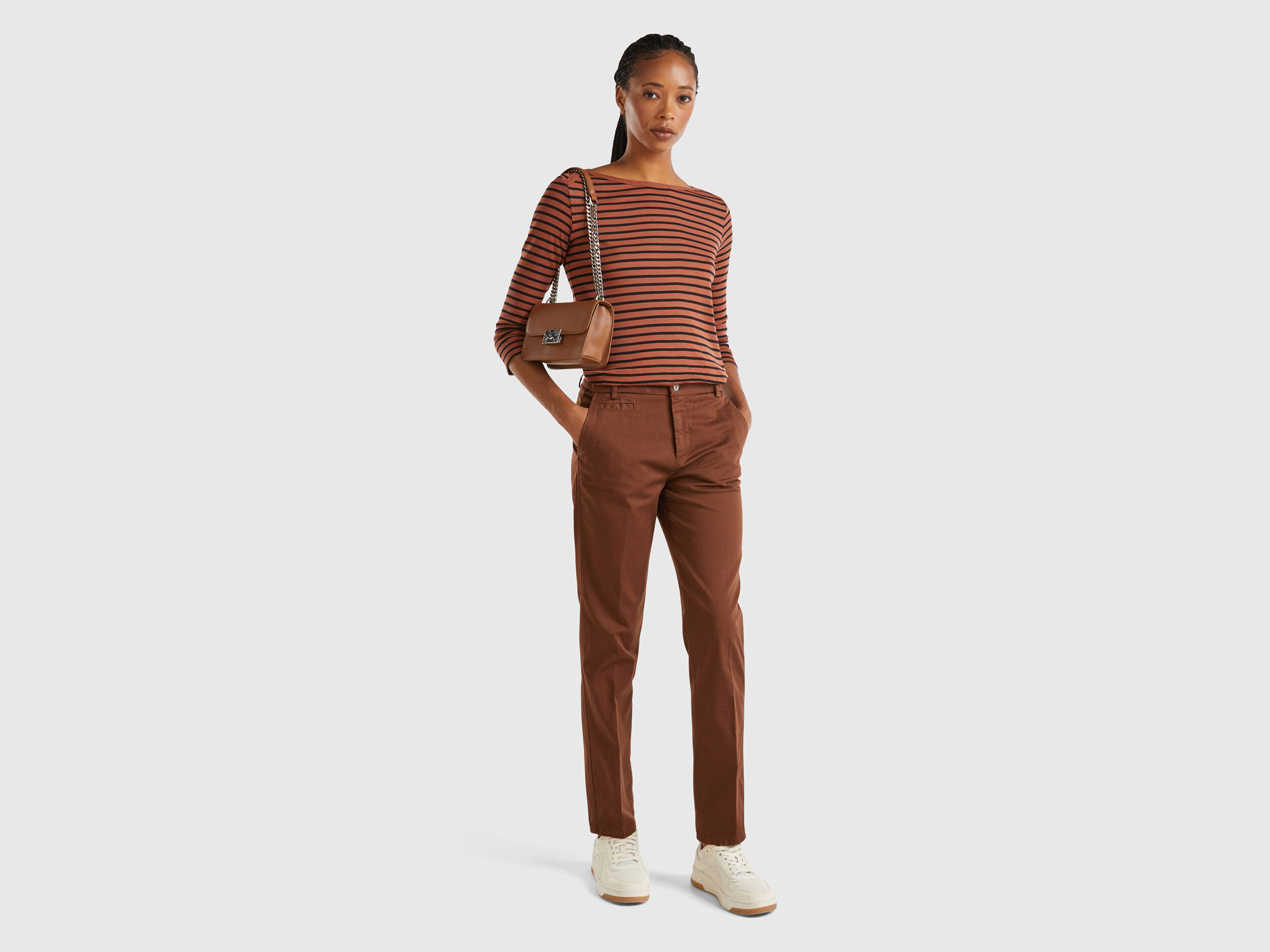 Ladies chino trousers hot sale