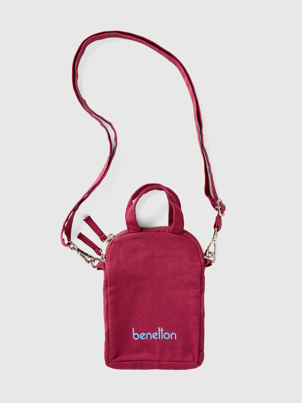 Funda para móvil burdeos de 100 % algodón